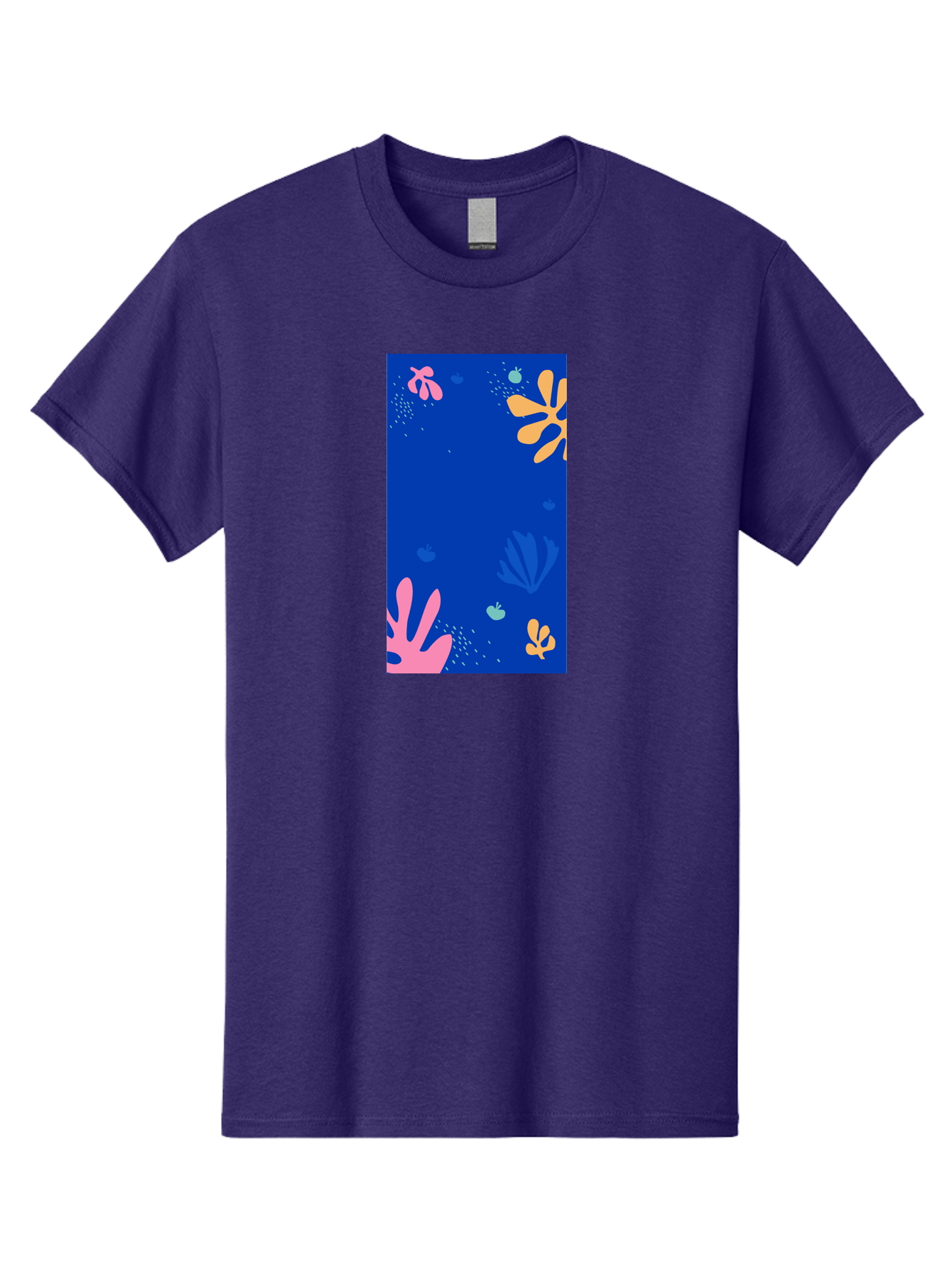 Underwater-Florals Men'S Graphic Tee, 100% Cotton, Comfortable Casual Summer Wear, Machine Washable, Underwater Scene, Colorful Flowers, Coral, Aquatic Plants, Ocean Life, Vibrant Colors, Whimsical Design, Digital Art, Floral Pattern, Aab638