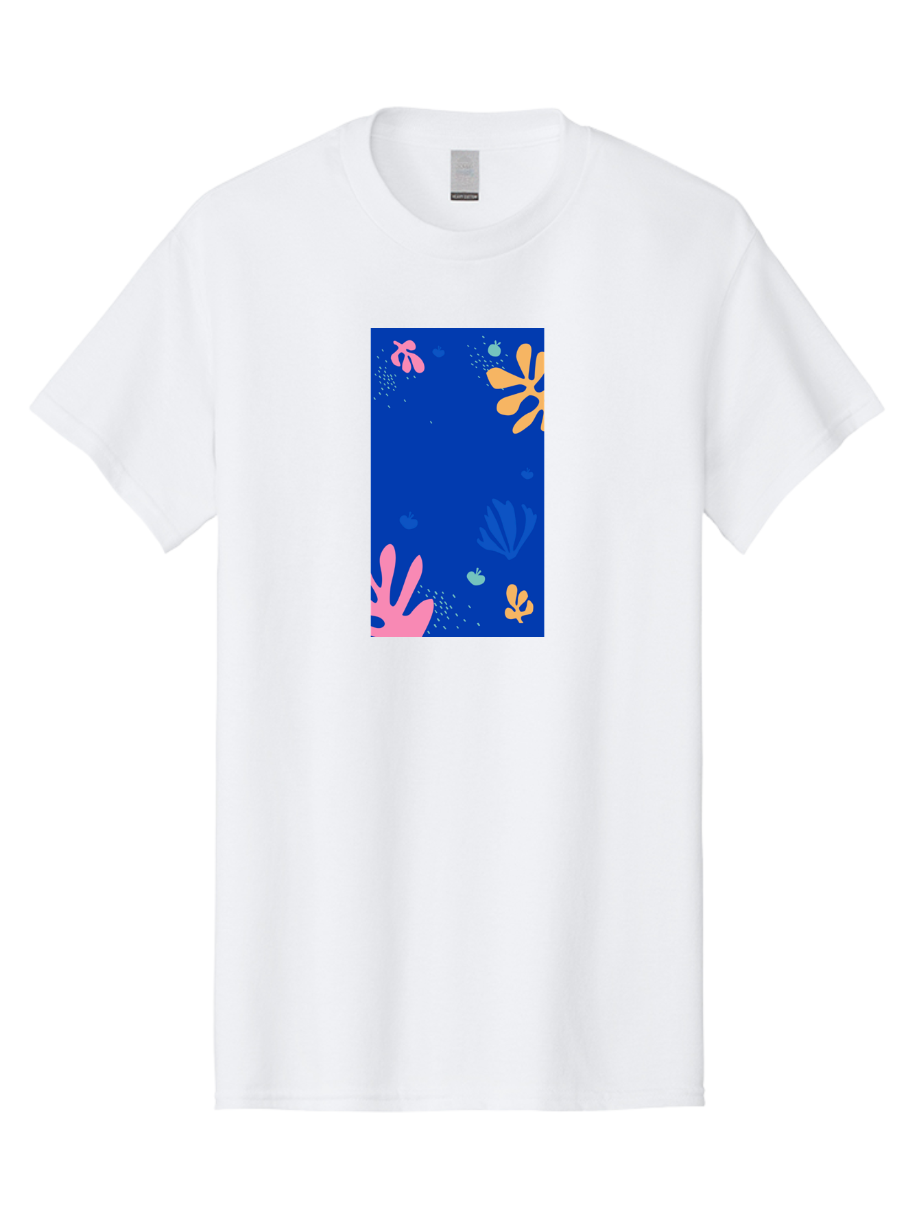 Underwater-Florals Men'S Graphic Tee, 100% Cotton, Comfortable Casual Summer Wear, Machine Washable, Underwater Scene, Colorful Flowers, Coral, Aquatic Plants, Ocean Life, Vibrant Colors, Whimsical Design, Digital Art, Floral Pattern, Aab638