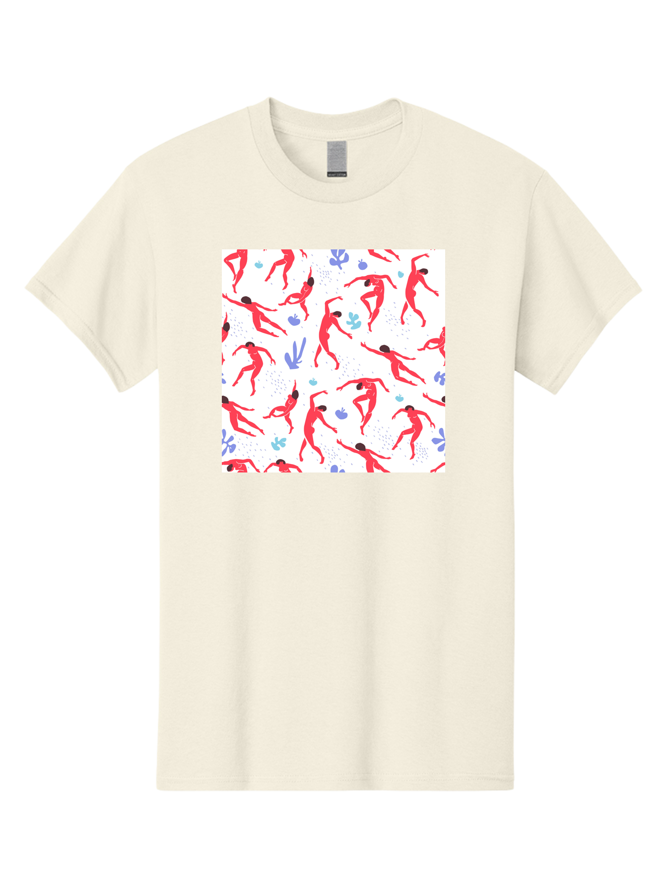 Yoga-Pattern Men'S Graphic Tee, 100% Cotton, Comfortable Casual Summer Wear, Machine Washable, Nude Figures, Red Silhouettes, Dynamic Poses, Yoga, Wellness, Floral Patterns, Abstract Shapes, Playful Designs, Modern Art, Minimalist Aesthetic Aab639