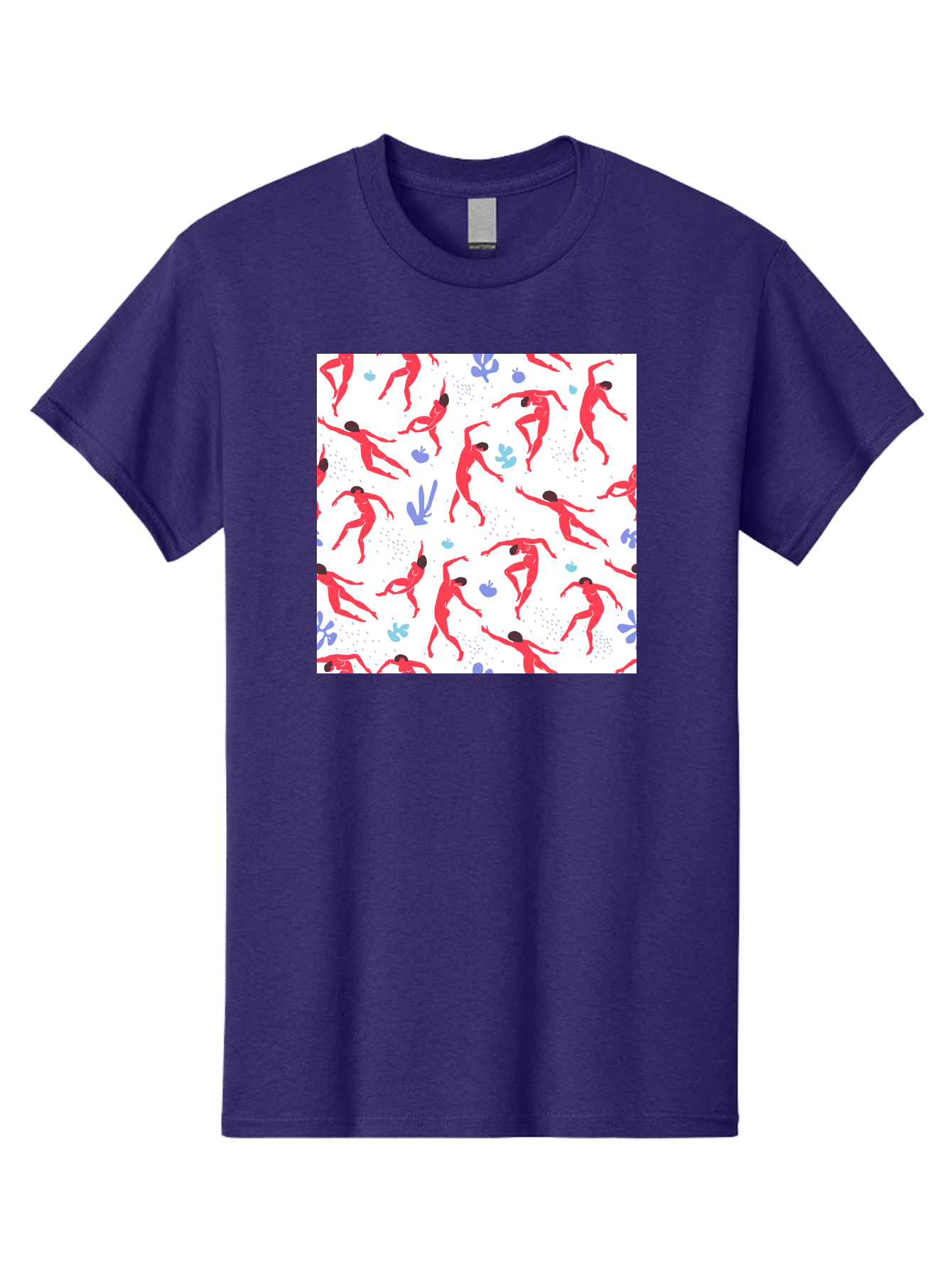 Yoga-Pattern Men'S Graphic Tee, 100% Cotton, Comfortable Casual Summer Wear, Machine Washable, Nude Figures, Red Silhouettes, Dynamic Poses, Yoga, Wellness, Floral Patterns, Abstract Shapes, Playful Designs, Modern Art, Minimalist Aesthetic Aab639