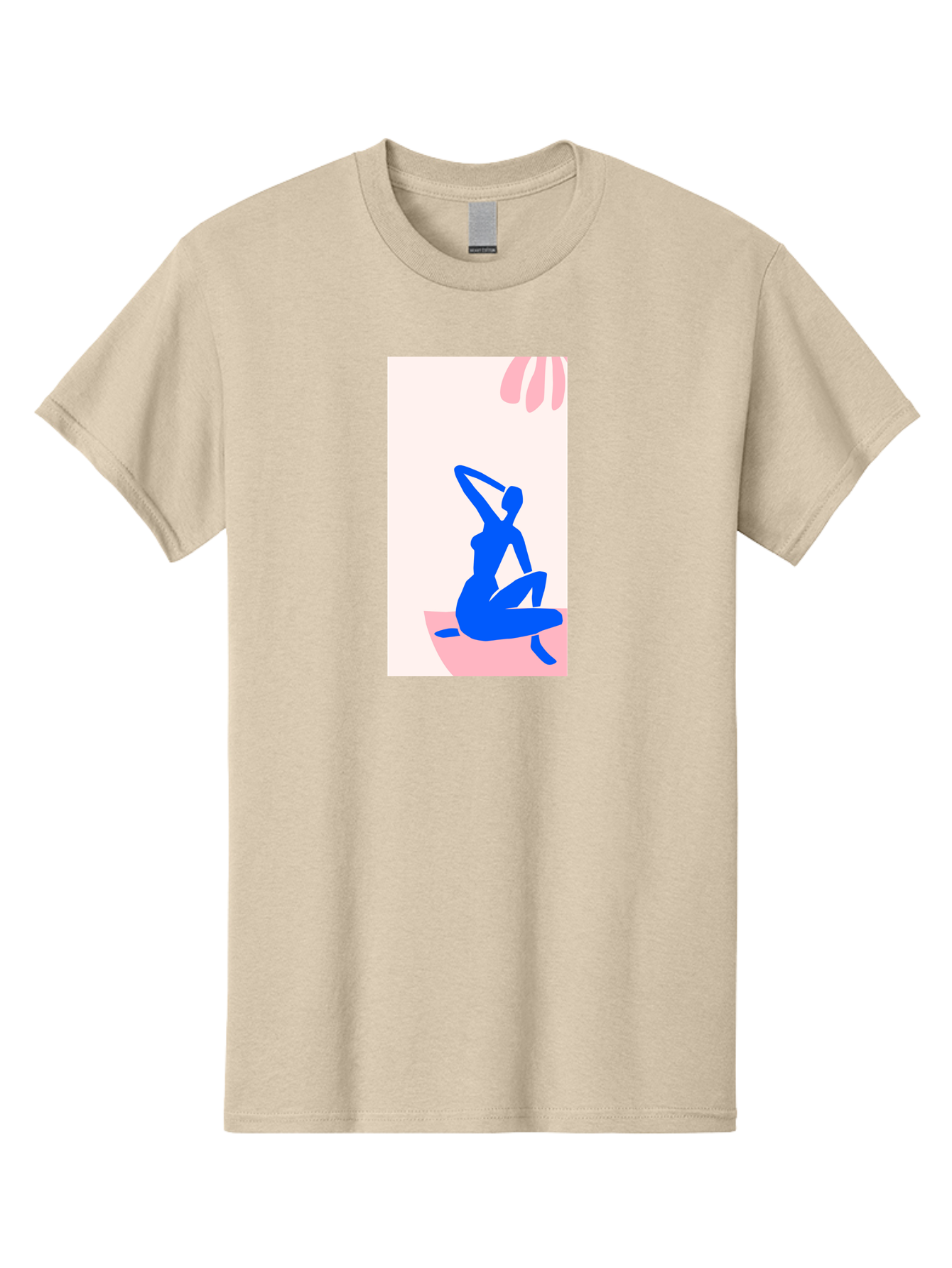 Yoga-Pose Men'S Graphic Tee, 100% Cotton, Comfortable Casual Summer Wear, Machine Washable, Yoga Silhouette, Serene Pose, Blue Figure, Wellness, Fitness, Meditation, Relaxation, Mindfulness, Calm Atmosphere Aab640