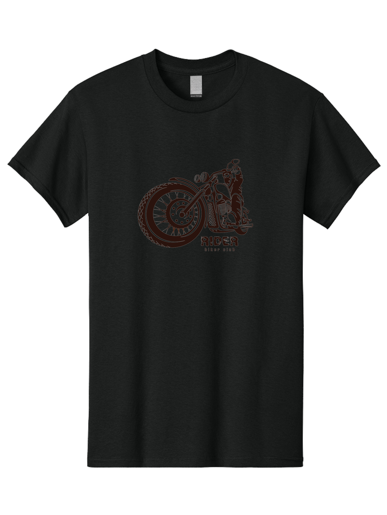 Rider-Biker-Club Men'S Graphic Tee, 100% Cotton, Comfortable Casual Summer Wear, Machine Washable, Motorcycle Club, Biker Culture, Vintage Bike, Rider Logo, Motorcycle Design, Biker Gang, Retro Motorcycle, Biker Apparel Aab645