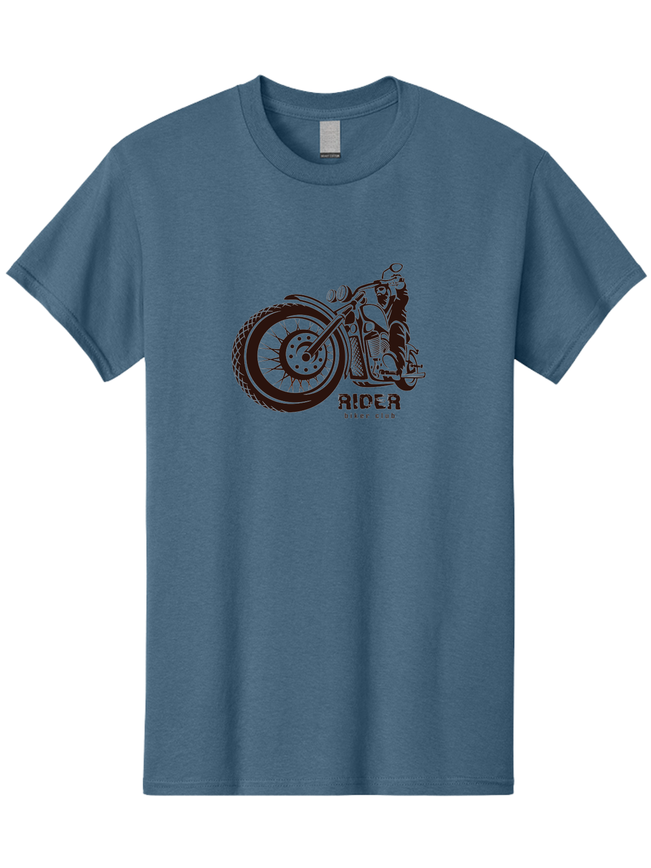 Rider-Biker-Club Men'S Graphic Tee, 100% Cotton, Comfortable Casual Summer Wear, Machine Washable, Motorcycle Club, Biker Culture, Vintage Bike, Rider Logo, Motorcycle Design, Biker Gang, Retro Motorcycle, Biker Apparel Aab645