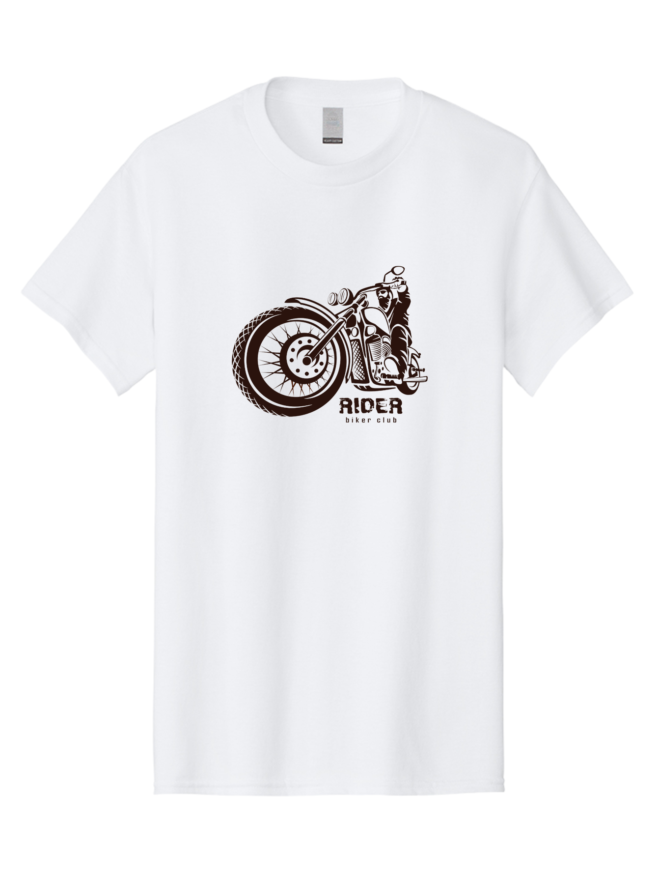Rider-Biker-Club Men'S Graphic Tee, 100% Cotton, Comfortable Casual Summer Wear, Machine Washable, Motorcycle Club, Biker Culture, Vintage Bike, Rider Logo, Motorcycle Design, Biker Gang, Retro Motorcycle, Biker Apparel Aab645