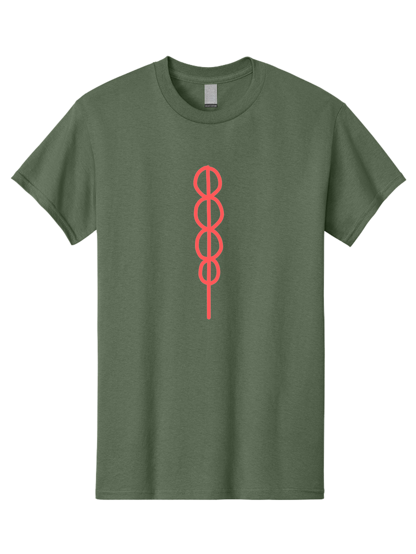 8-Symbol Men'S Graphic Tee, 100% Cotton, Comfortable Casual Summer Wear, Machine Washable, Interconnected Loops, Infinite Symbol, Abstract Art, Minimalist Design, Pink Outline, Symbolic Representation, Eternity, Endless Loop, Geometric Shape Aab647