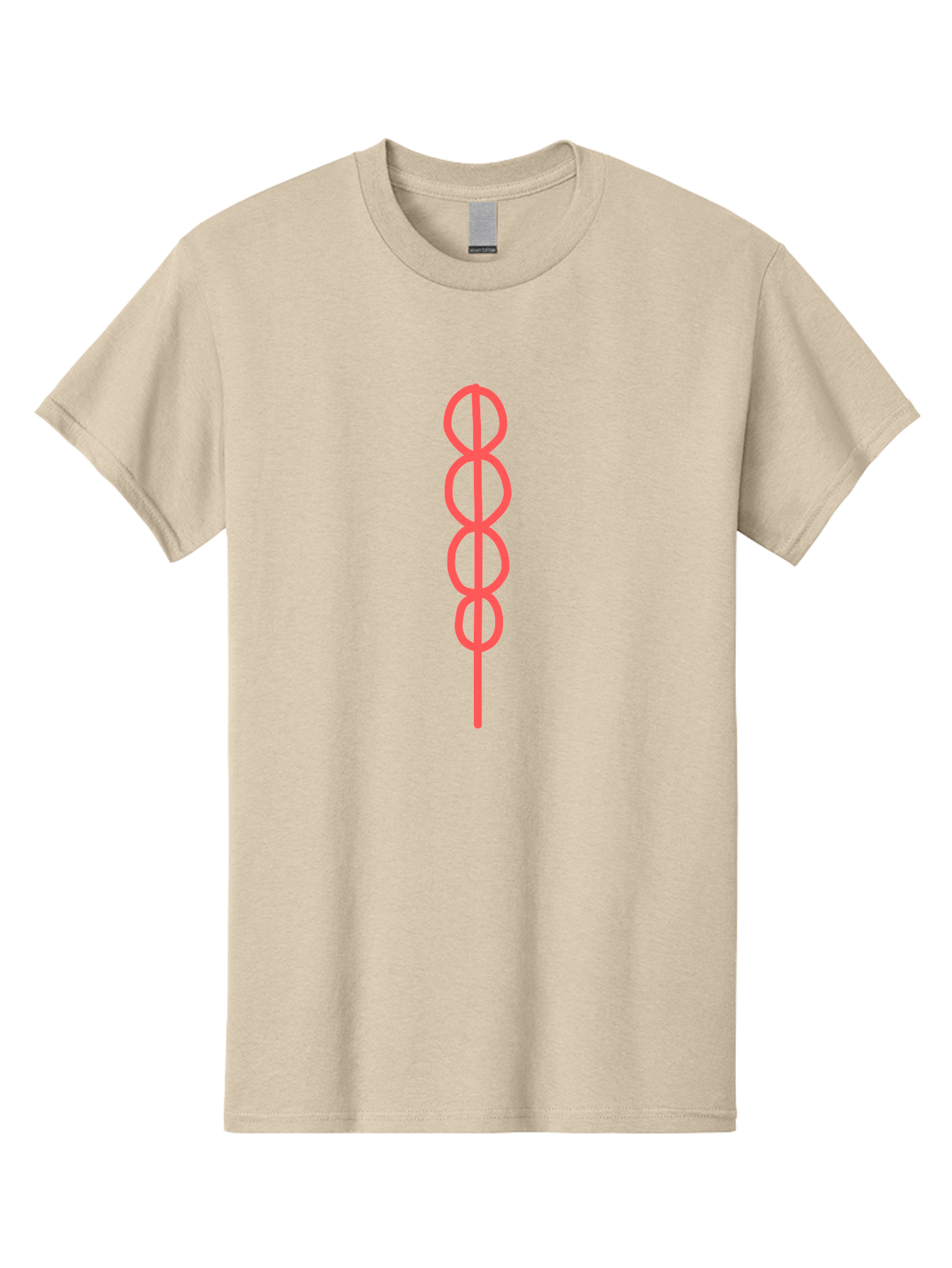 8-Symbol Men'S Graphic Tee, 100% Cotton, Comfortable Casual Summer Wear, Machine Washable, Interconnected Loops, Infinite Symbol, Abstract Art, Minimalist Design, Pink Outline, Symbolic Representation, Eternity, Endless Loop, Geometric Shape Aab647