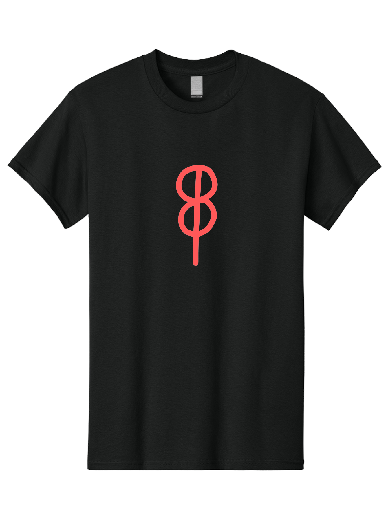 8 Men'S Graphic Tee, 100% Cotton, Comfortable Casual Summer Wear, Machine Washable, Peace Sign, Symbol Of Peace, Protest Symbol, Iconic Symbol, Red Color, Minimalist Design, Simple Graphic, Activism, Social Movement Aab648