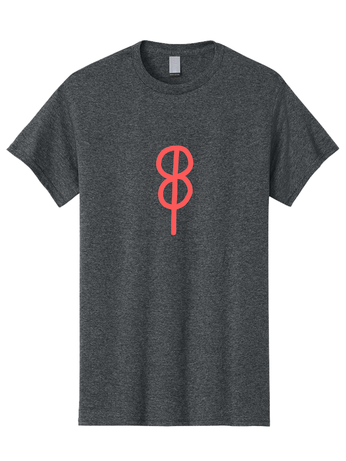 8 Men'S Graphic Tee, 100% Cotton, Comfortable Casual Summer Wear, Machine Washable, Peace Sign, Symbol Of Peace, Protest Symbol, Iconic Symbol, Red Color, Minimalist Design, Simple Graphic, Activism, Social Movement Aab648
