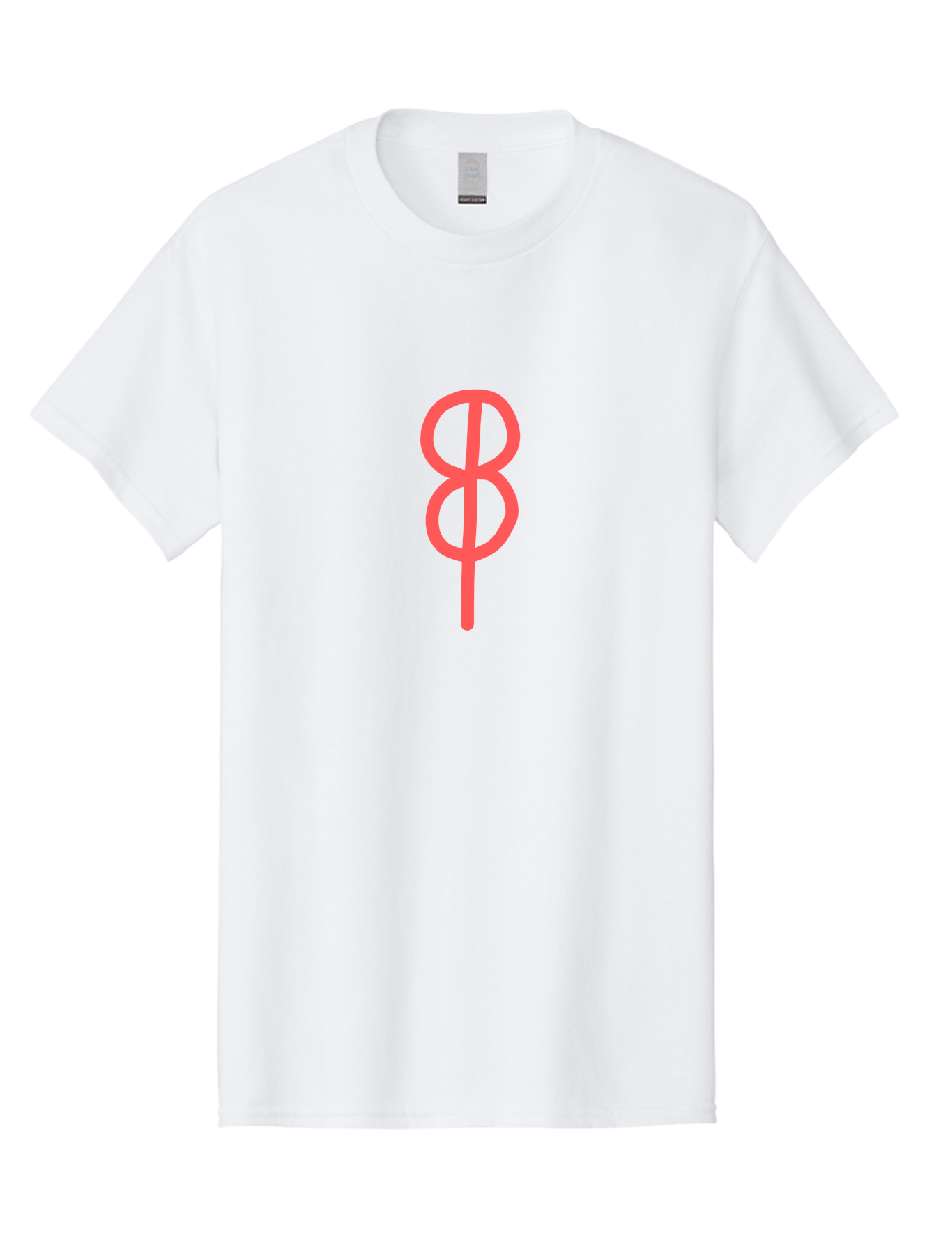 8 Men'S Graphic Tee, 100% Cotton, Comfortable Casual Summer Wear, Machine Washable, Peace Sign, Symbol Of Peace, Protest Symbol, Iconic Symbol, Red Color, Minimalist Design, Simple Graphic, Activism, Social Movement Aab648