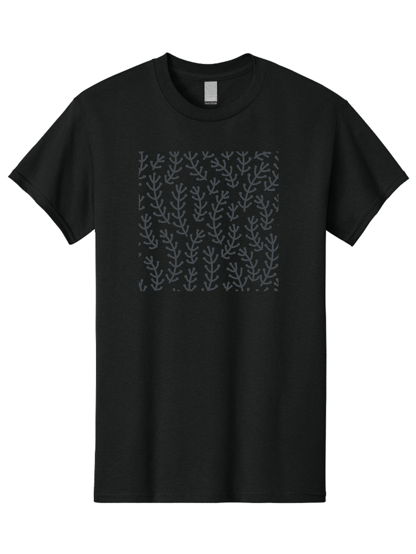Branches-Pattern Men'S Graphic Tee, 100% Cotton, Comfortable Casual Summer Wear, Machine Washable, Repeating Pattern, Black Branches, Minimalist Design, Simple Shapes, Abstract Art, Geometric Pattern, Decorative Elements, Modern Aesthetic, Aab673