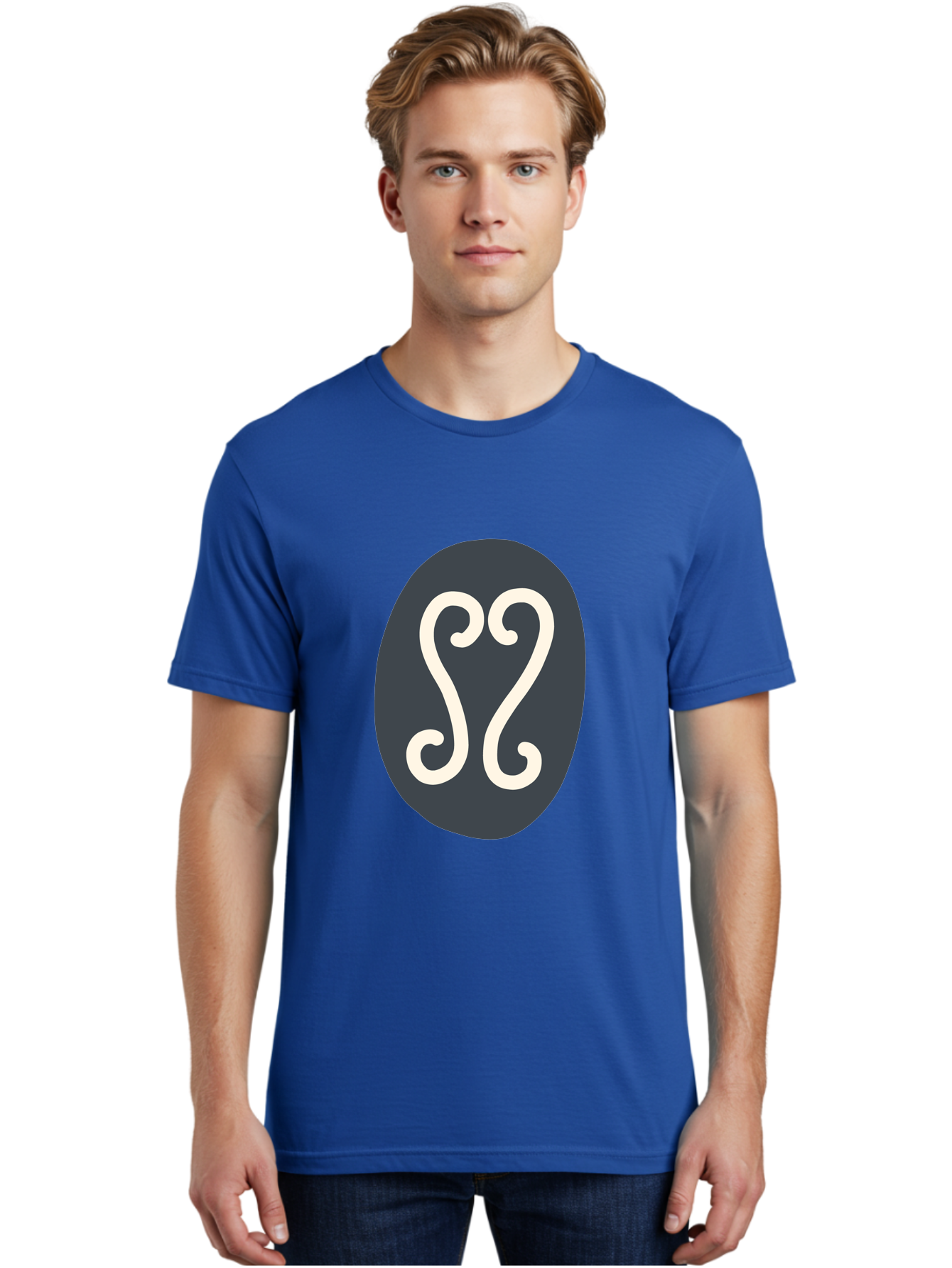 Cancer-Zodiac-Symbol Men'S Graphic Tee, 100% Cotton, Comfortable Casual Summer Wear, Machine Washable, Cancer Zodiac Sign, Astrology Symbol, Horoscope Icon, Simple Design, Minimalist Art, Esoteric Symbolism, Mystical Sign Aab677