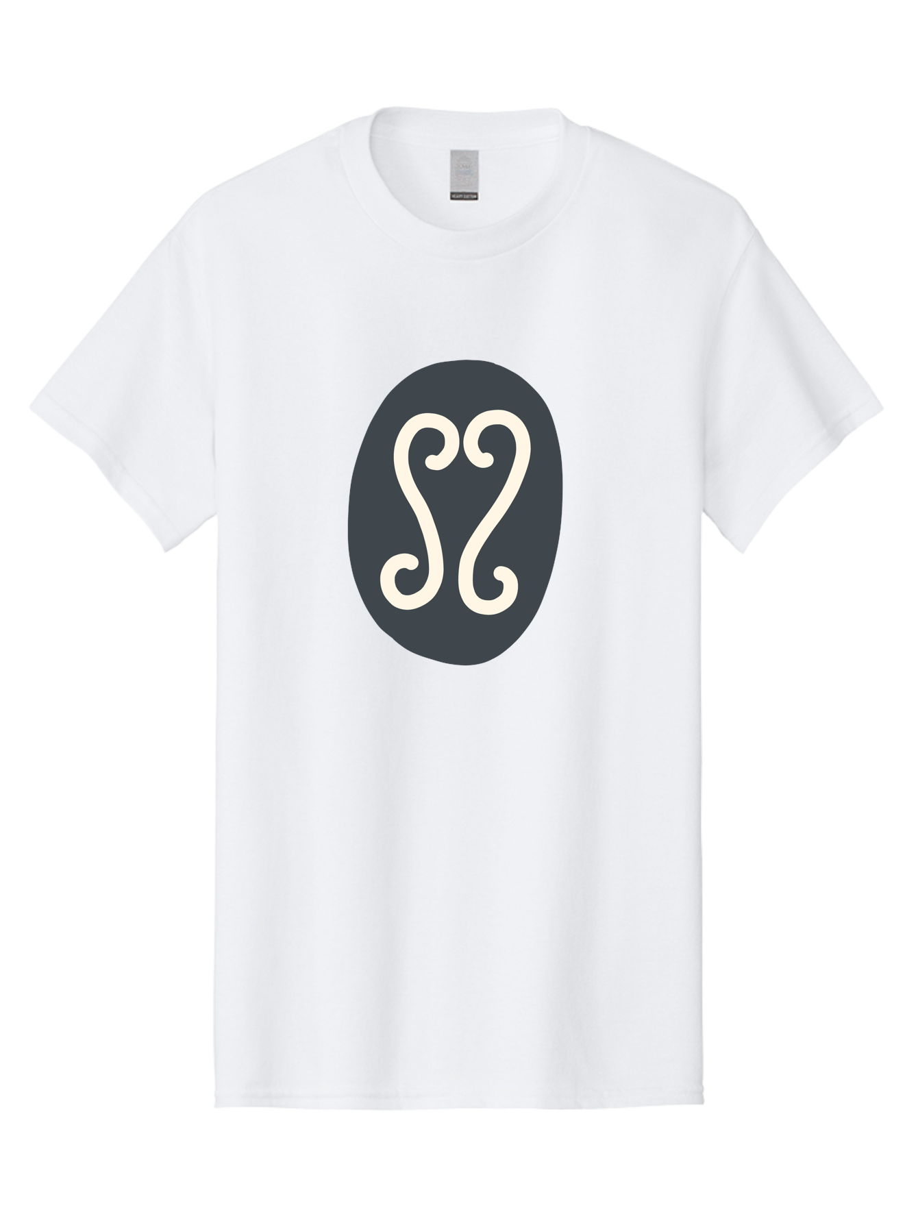 Cancer-Zodiac-Symbol Men'S Graphic Tee, 100% Cotton, Comfortable Casual Summer Wear, Machine Washable, Cancer Zodiac Sign, Astrology Symbol, Horoscope Icon, Simple Design, Minimalist Art, Esoteric Symbolism, Mystical Sign Aab677