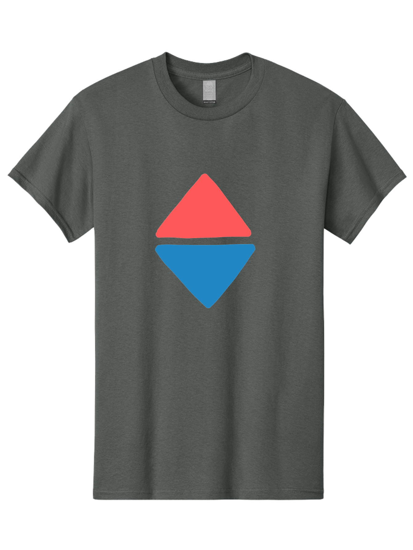 Diamond-Shape Men'S Graphic Tee, 100% Cotton, Comfortable Casual Summer Wear, Machine Washable, Red Diamond, Blue Diamond, Geometric Shapes, Abstract Design, Vibrant Colors, Minimalist Art, Modern Graphics, Diamond Symbol Aab691