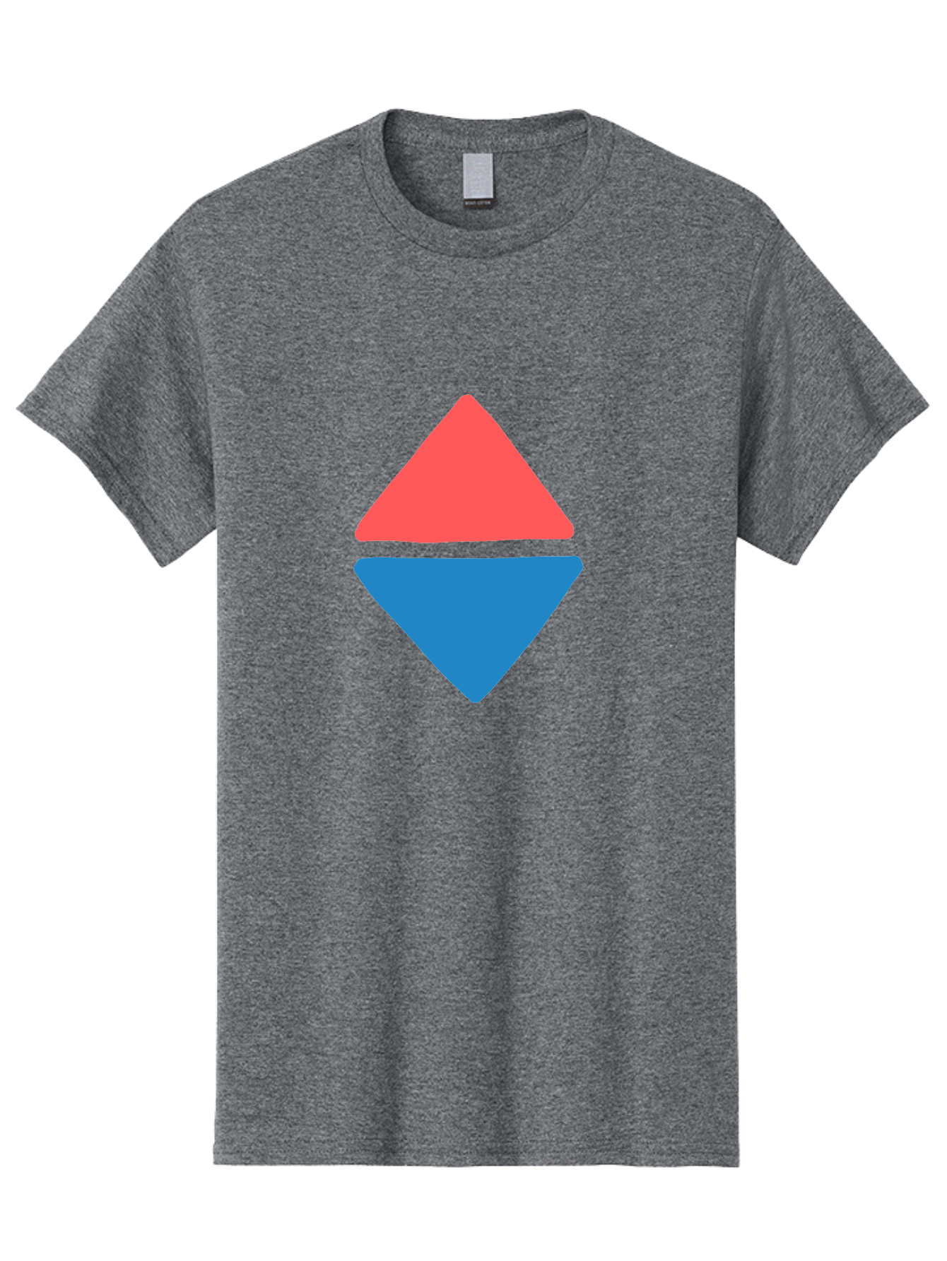 Diamond-Shape Men'S Graphic Tee, 100% Cotton, Comfortable Casual Summer Wear, Machine Washable, Red Diamond, Blue Diamond, Geometric Shapes, Abstract Design, Vibrant Colors, Minimalist Art, Modern Graphics, Diamond Symbol Aab691