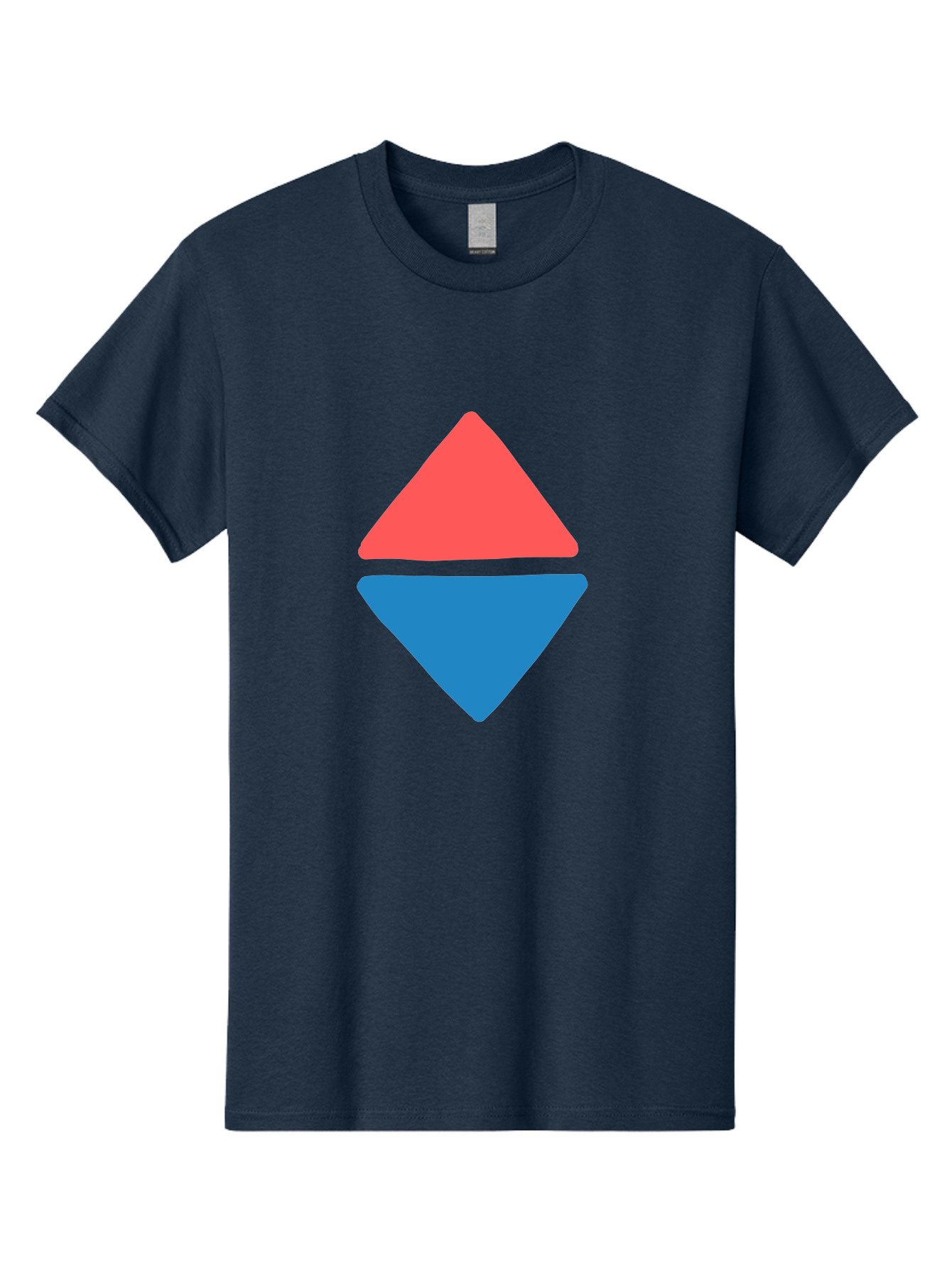 Diamond-Shape Men'S Graphic Tee, 100% Cotton, Comfortable Casual Summer Wear, Machine Washable, Red Diamond, Blue Diamond, Geometric Shapes, Abstract Design, Vibrant Colors, Minimalist Art, Modern Graphics, Diamond Symbol Aab691