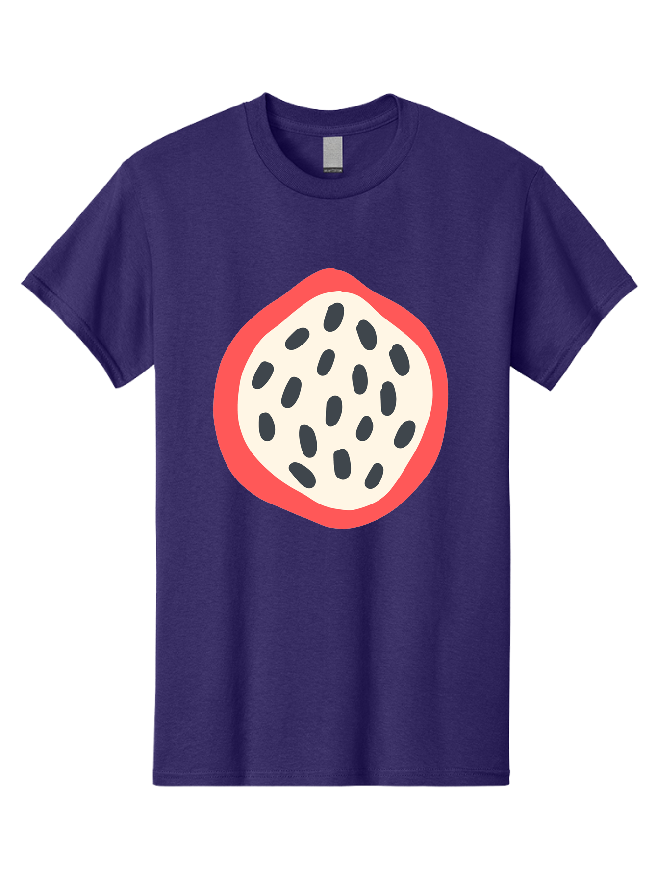 Dragon-Fruit-1 Men'S Graphic Tee, 100% Cotton, Comfortable Casual Summer Wear, Machine Washable, Dragon Fruit, Sliced Fruit, Black Seeds, Red Skin, White Pulp, Exotic Fruit, Tropical Flavors, Vibrant Colors, Healthy Snack, Fruit Illustration Aab692