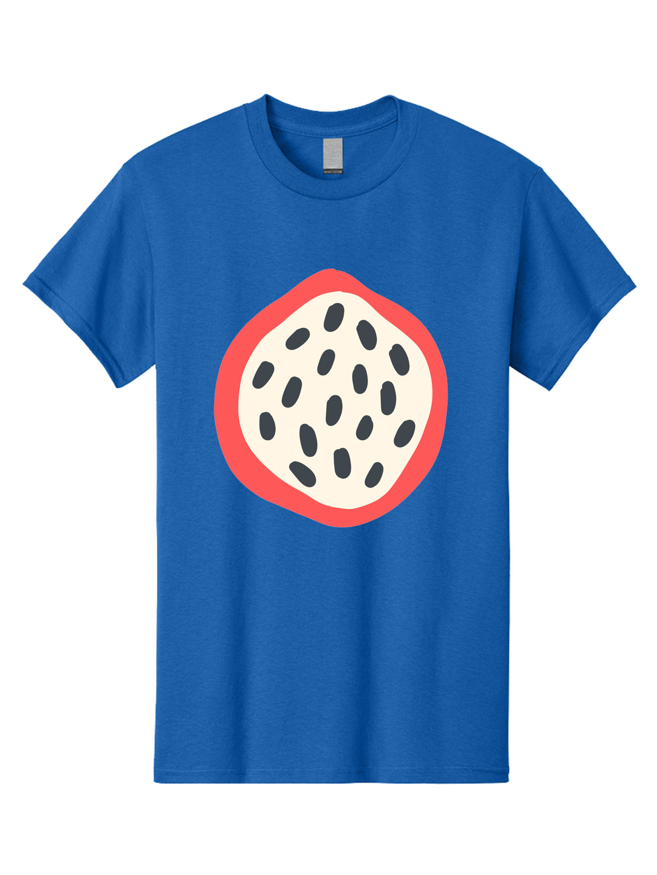 Dragon-Fruit-1 Men'S Graphic Tee, 100% Cotton, Comfortable Casual Summer Wear, Machine Washable, Dragon Fruit, Sliced Fruit, Black Seeds, Red Skin, White Pulp, Exotic Fruit, Tropical Flavors, Vibrant Colors, Healthy Snack, Fruit Illustration Aab692