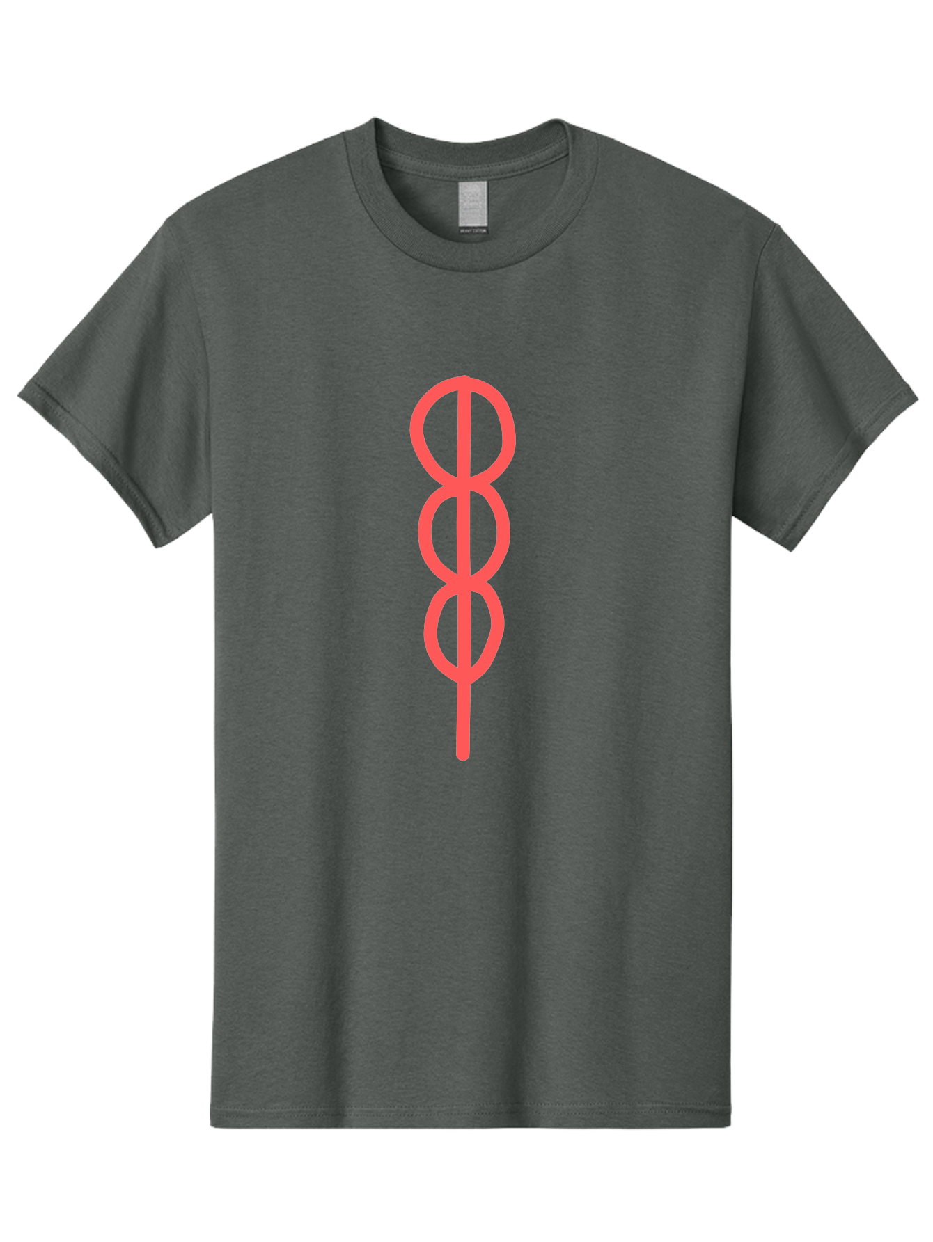 Eight-Symbol Men'S Graphic Tee, 100% Cotton, Comfortable Casual Summer Wear, Machine Washable, Psychedelic Symbol, Infinity Symbol, Number 8, Spiral Pattern, Abstract Design, Geometric Shape, Symbolic Art, Retro Aesthetic, Modern Graphic Aab696