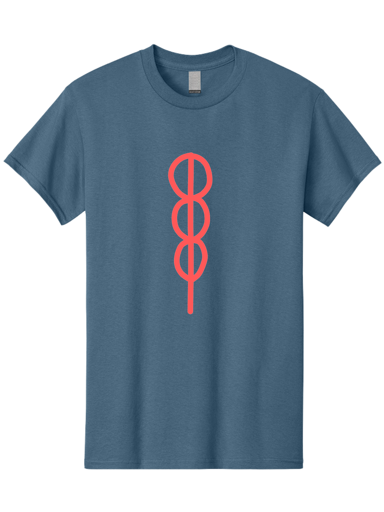 Eight-Symbol Men'S Graphic Tee, 100% Cotton, Comfortable Casual Summer Wear, Machine Washable, Psychedelic Symbol, Infinity Symbol, Number 8, Spiral Pattern, Abstract Design, Geometric Shape, Symbolic Art, Retro Aesthetic, Modern Graphic Aab696
