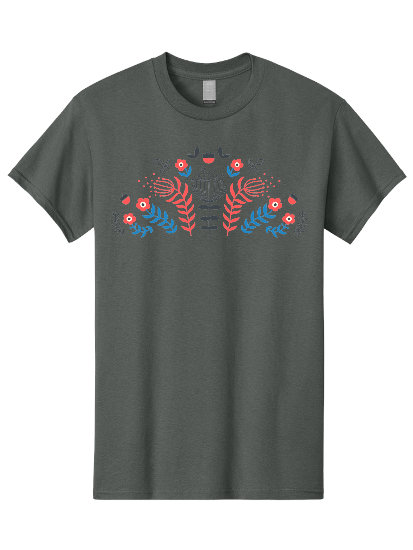 Floral-Pattern-18 Men'S Graphic Tee, 100% Cotton, Comfortable Casual Summer Wear, Machine Washable, Floral Pattern, Colorful Flowers, Leaves, Foliage, Abstract Design, Vibrant Colors, Whimsical Art, Stylized Blooms, Botanical Style, Aab711