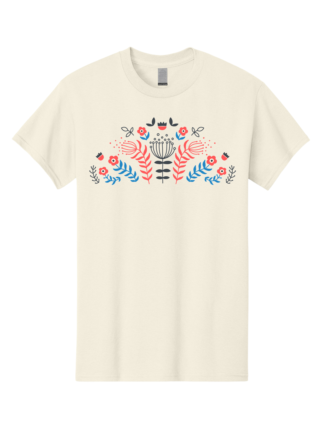 Floral-Pattern-18 Men'S Graphic Tee, 100% Cotton, Comfortable Casual Summer Wear, Machine Washable, Floral Pattern, Colorful Flowers, Leaves, Foliage, Abstract Design, Vibrant Colors, Whimsical Art, Stylized Blooms, Botanical Style, Aab711