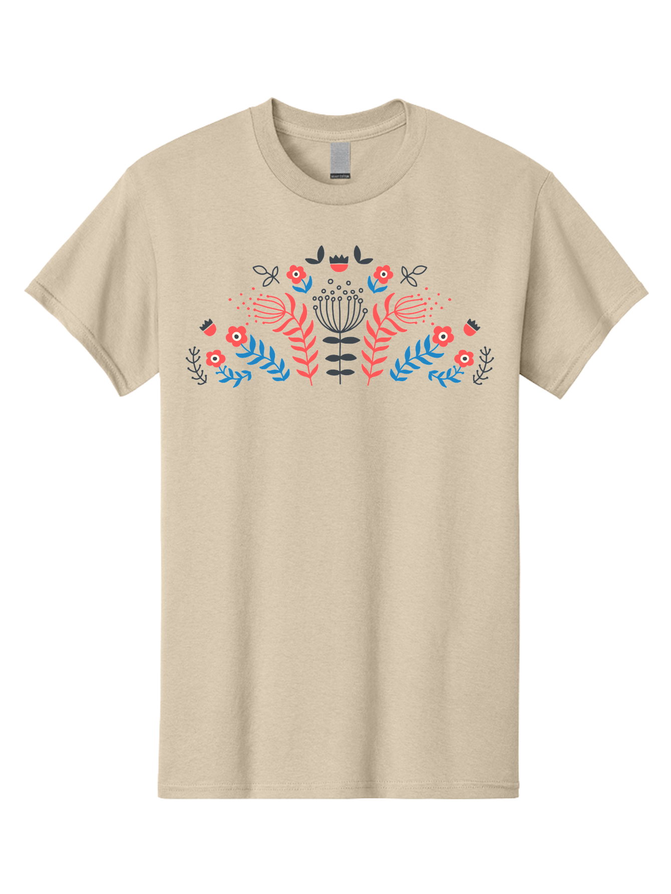 Floral-Pattern-18 Men'S Graphic Tee, 100% Cotton, Comfortable Casual Summer Wear, Machine Washable, Floral Pattern, Colorful Flowers, Leaves, Foliage, Abstract Design, Vibrant Colors, Whimsical Art, Stylized Blooms, Botanical Style, Aab711