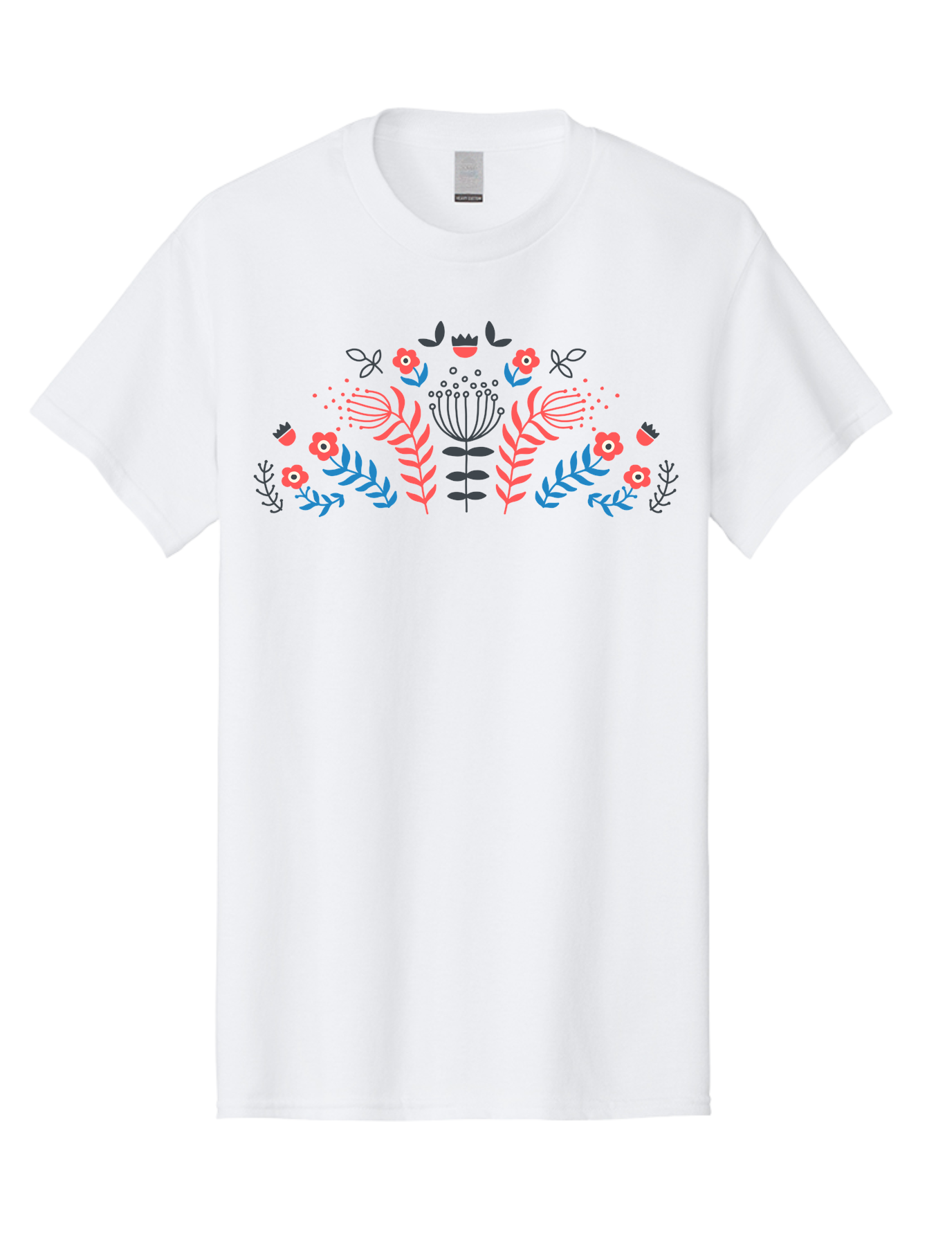 Floral-Pattern-18 Men'S Graphic Tee, 100% Cotton, Comfortable Casual Summer Wear, Machine Washable, Floral Pattern, Colorful Flowers, Leaves, Foliage, Abstract Design, Vibrant Colors, Whimsical Art, Stylized Blooms, Botanical Style, Aab711