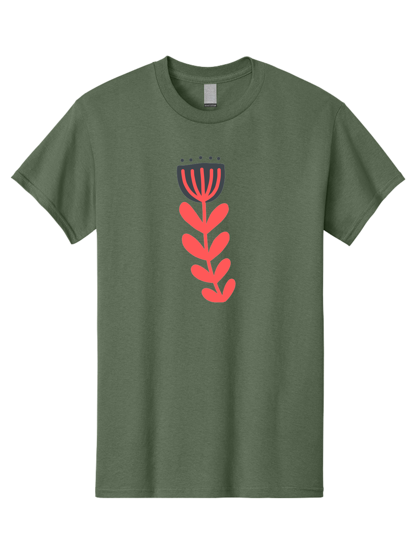 Flower-2 Men'S Graphic Tee, 100% Cotton, Comfortable Casual Summer Wear, Machine Washable, Simple Flower Design, Floral Pattern, Minimalist Art, Red And Black Hues, Bold Graphics, Stylized Bloom, Modern Illustration, Flower Graphic Aab722