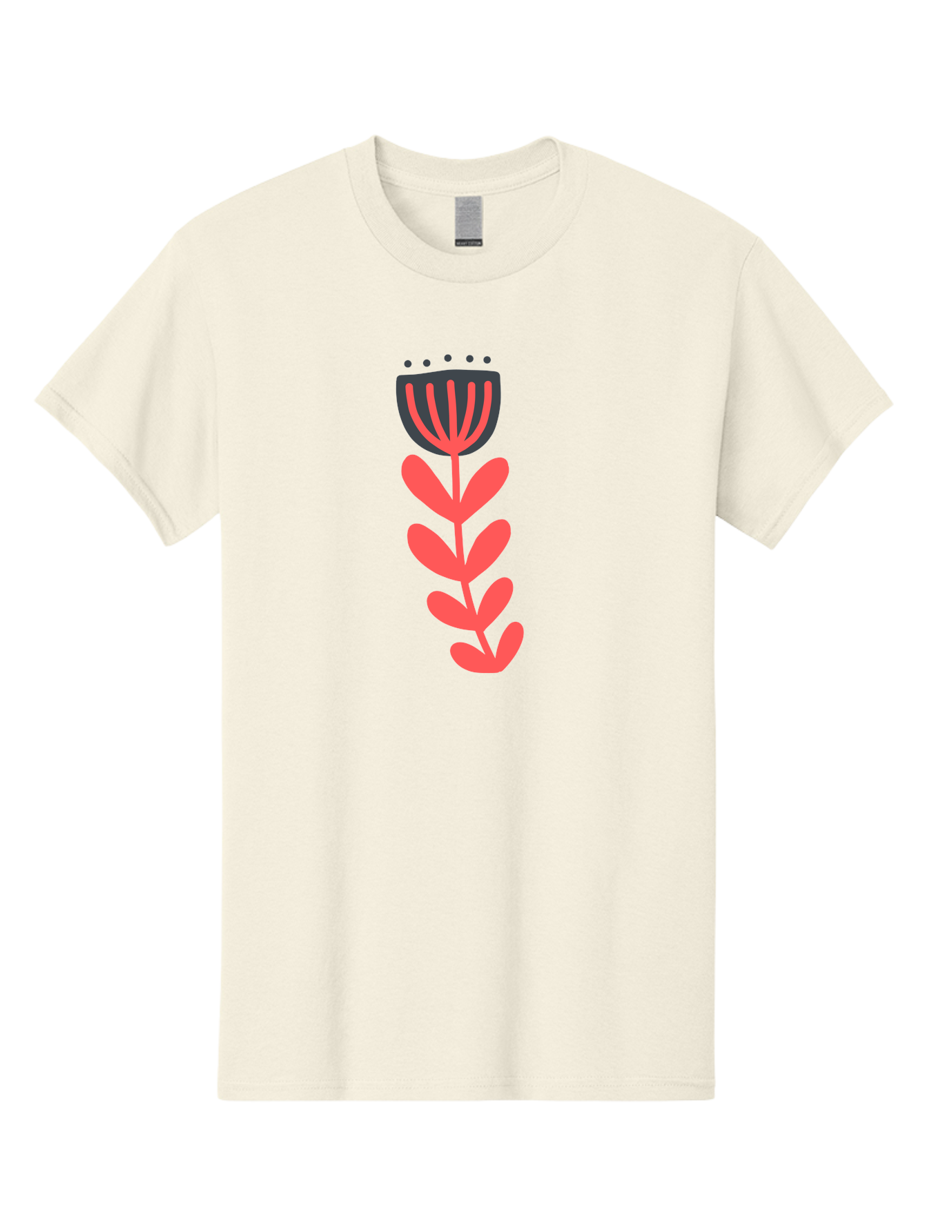 Flower-2 Men'S Graphic Tee, 100% Cotton, Comfortable Casual Summer Wear, Machine Washable, Simple Flower Design, Floral Pattern, Minimalist Art, Red And Black Hues, Bold Graphics, Stylized Bloom, Modern Illustration, Flower Graphic Aab722