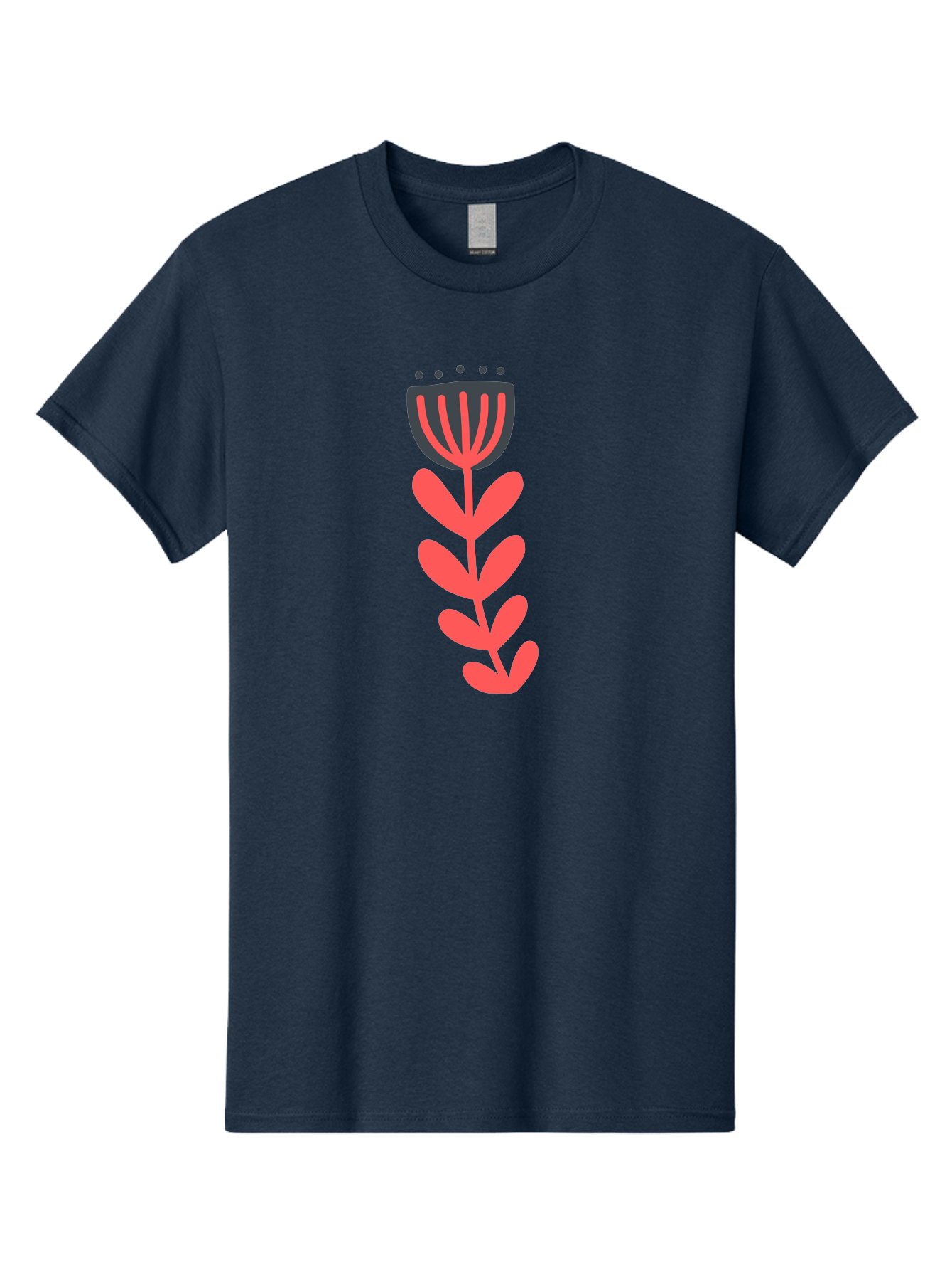 Flower-2 Men'S Graphic Tee, 100% Cotton, Comfortable Casual Summer Wear, Machine Washable, Simple Flower Design, Floral Pattern, Minimalist Art, Red And Black Hues, Bold Graphics, Stylized Bloom, Modern Illustration, Flower Graphic Aab722