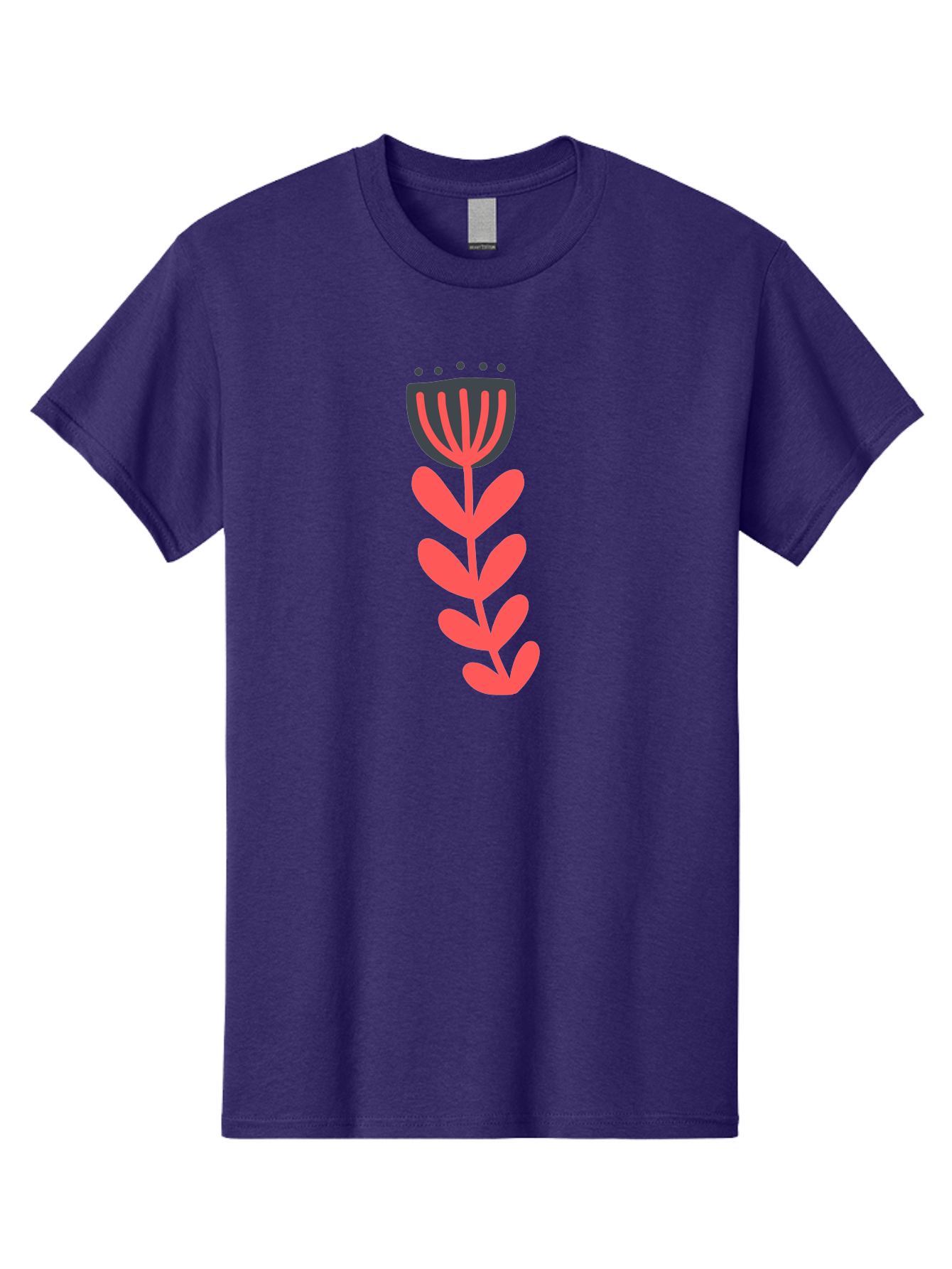 Flower-2 Men'S Graphic Tee, 100% Cotton, Comfortable Casual Summer Wear, Machine Washable, Simple Flower Design, Floral Pattern, Minimalist Art, Red And Black Hues, Bold Graphics, Stylized Bloom, Modern Illustration, Flower Graphic Aab722