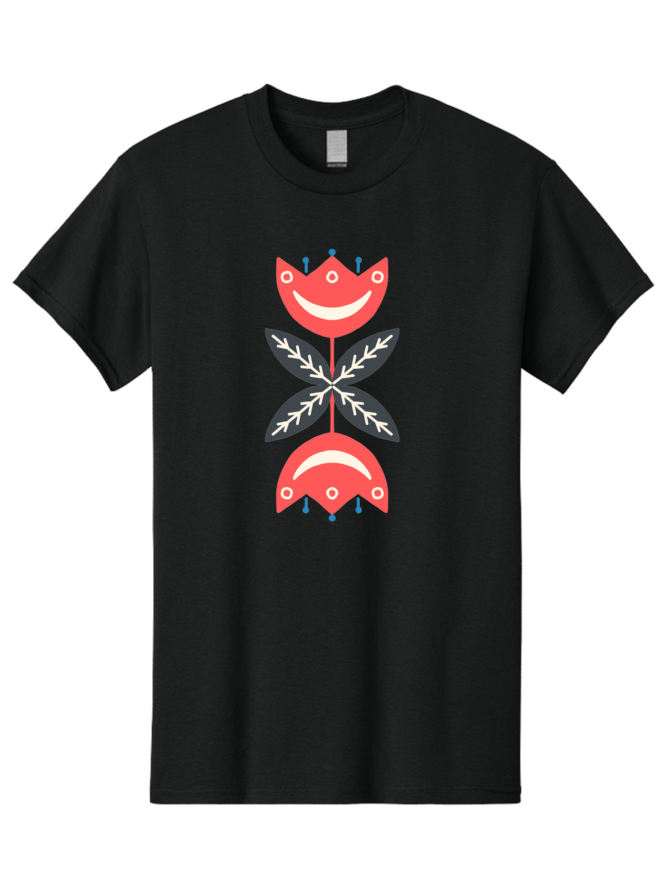 Flower-Face Men'S Graphic Tee, 100% Cotton, Comfortable Casual Summer Wear, Machine Washable, Red Smiley Faces, Playful Flowers, Cartoon Characters, Happy Emotions, Floral Designs, Whimsical Art, Cute Illustrations Aab729
