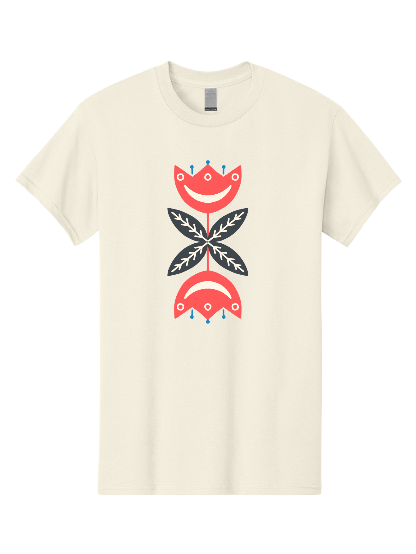 Flower-Face Men'S Graphic Tee, 100% Cotton, Comfortable Casual Summer Wear, Machine Washable, Red Smiley Faces, Playful Flowers, Cartoon Characters, Happy Emotions, Floral Designs, Whimsical Art, Cute Illustrations Aab729