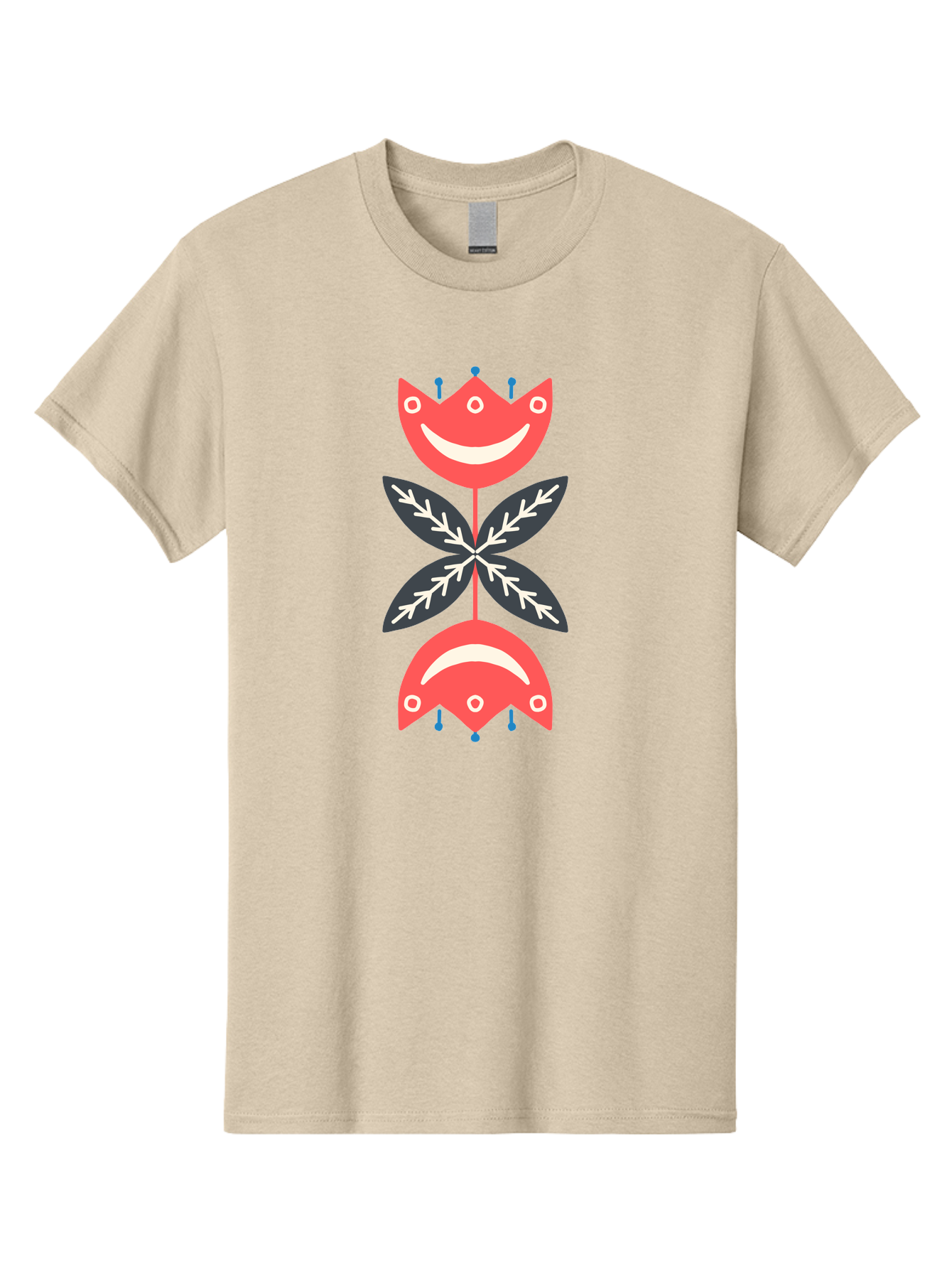 Flower-Face Men'S Graphic Tee, 100% Cotton, Comfortable Casual Summer Wear, Machine Washable, Red Smiley Faces, Playful Flowers, Cartoon Characters, Happy Emotions, Floral Designs, Whimsical Art, Cute Illustrations Aab729