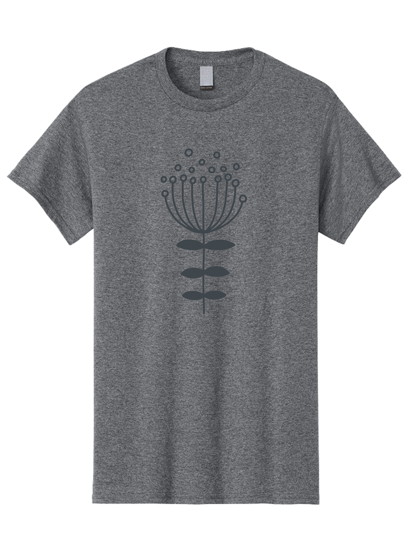 Flower-Illustration-1 Men'S Graphic Tee, 100% Cotton, Comfortable Casual Summer Wear, Machine Washable, Simple Flower Design, Minimalist Graphic, Floral Pattern, Modern Illustration, Botanical Art, Stylized Bloom Aab733