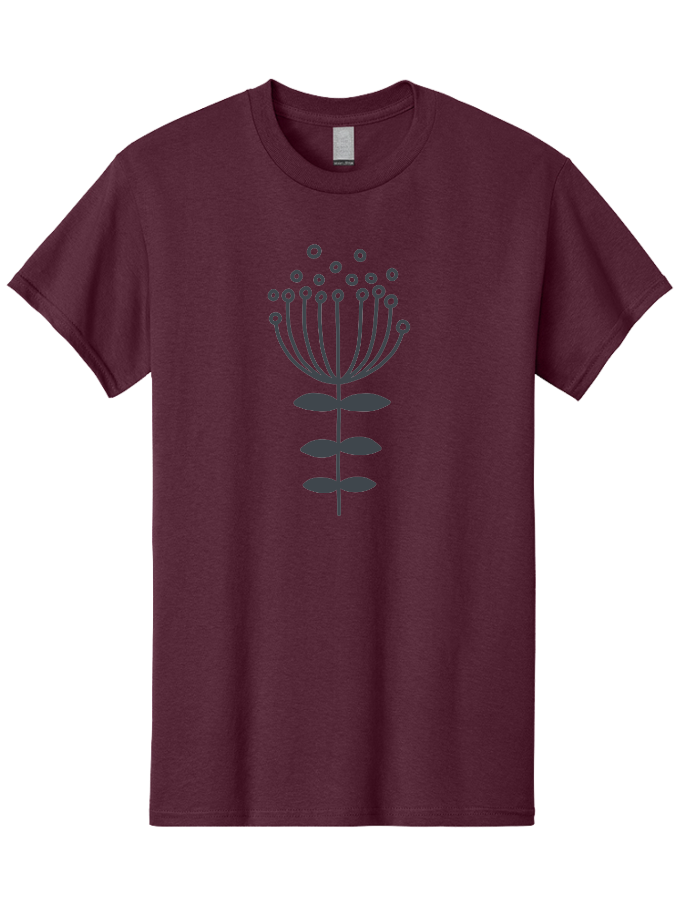 Flower-Illustration-1 Men'S Graphic Tee, 100% Cotton, Comfortable Casual Summer Wear, Machine Washable, Simple Flower Design, Minimalist Graphic, Floral Pattern, Modern Illustration, Botanical Art, Stylized Bloom Aab733