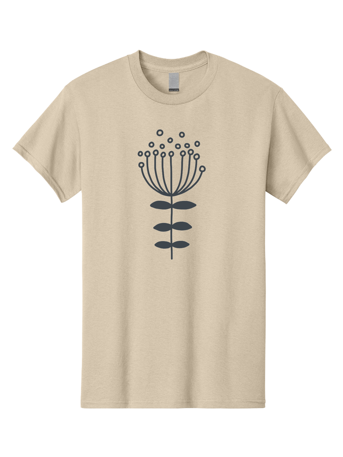 Flower-Illustration-1 Men'S Graphic Tee, 100% Cotton, Comfortable Casual Summer Wear, Machine Washable, Simple Flower Design, Minimalist Graphic, Floral Pattern, Modern Illustration, Botanical Art, Stylized Bloom Aab733