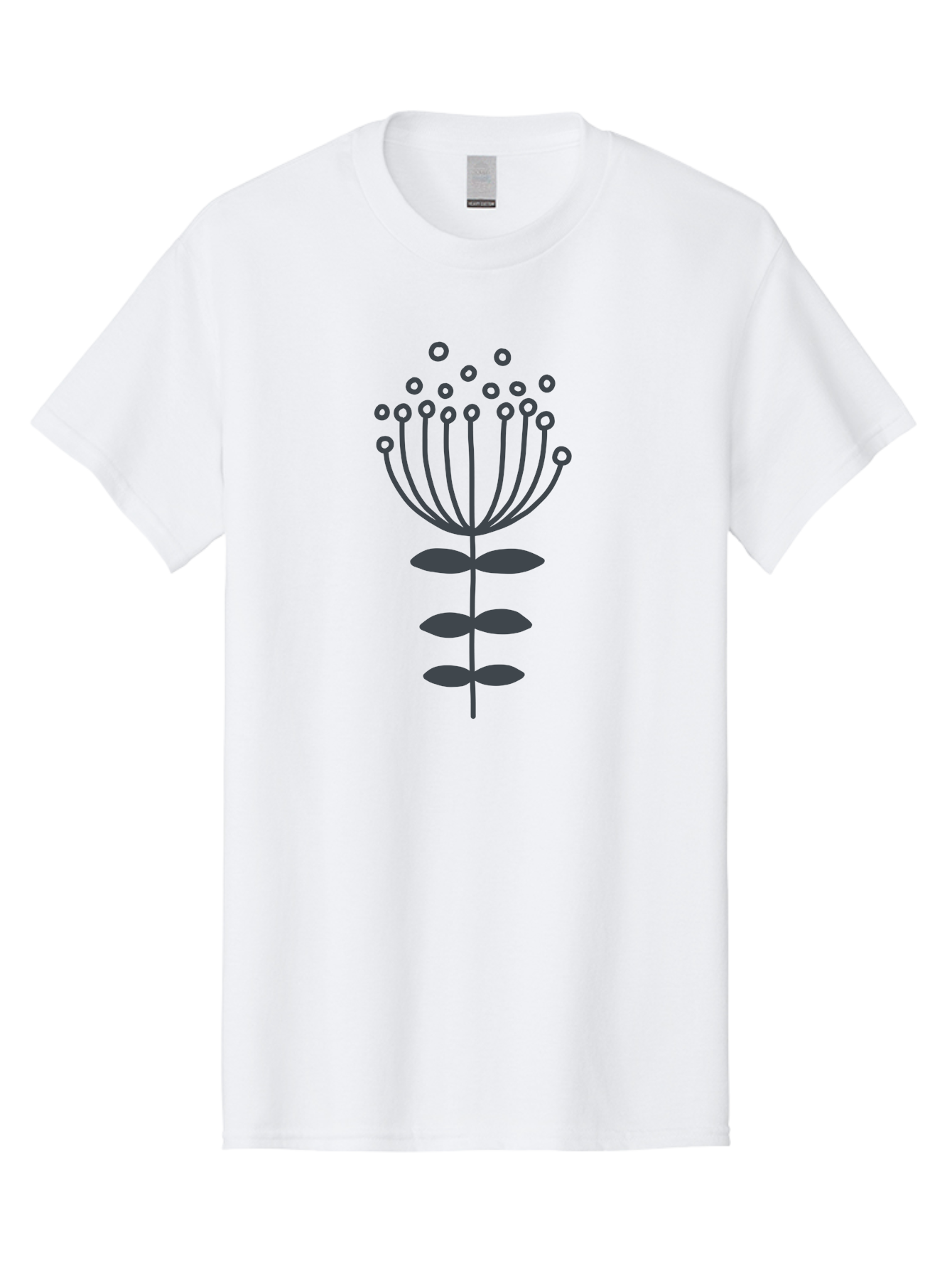 Flower-Illustration-1 Men'S Graphic Tee, 100% Cotton, Comfortable Casual Summer Wear, Machine Washable, Simple Flower Design, Minimalist Graphic, Floral Pattern, Modern Illustration, Botanical Art, Stylized Bloom Aab733