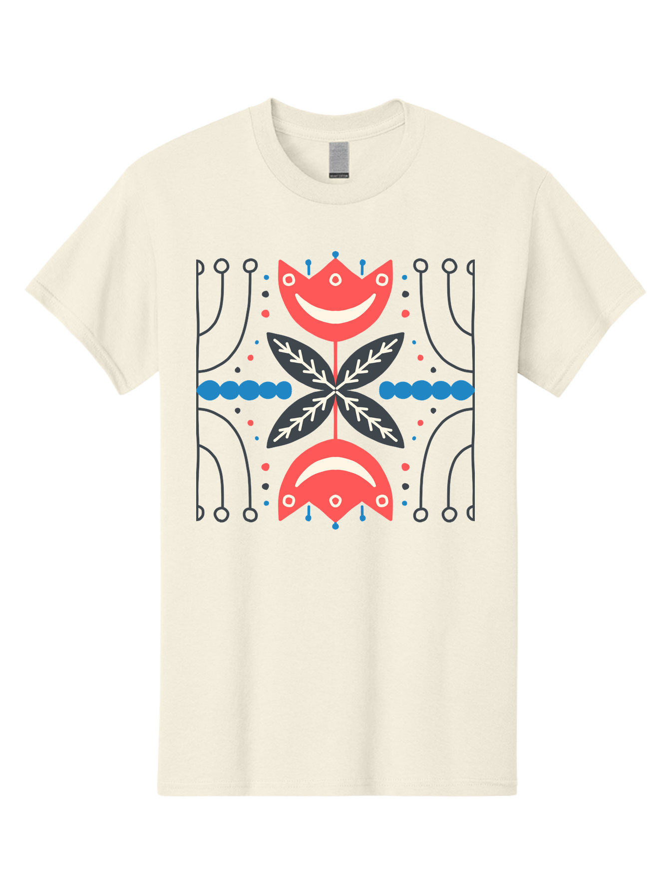Flower-Pattern-2 Men'S Graphic Tee, 100% Cotton, Comfortable Casual Summer Wear, Machine Washable, Cartoon Flowers, Floral Pattern, Cute Design, Smiling Faces, Leafy Greens, Abstract Art, Playful Graphics, Colorful Illustration, Vibrant Decor, Aab737