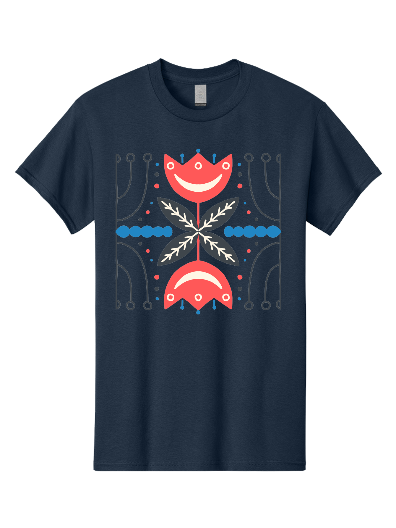 Flower-Pattern-2 Men'S Graphic Tee, 100% Cotton, Comfortable Casual Summer Wear, Machine Washable, Cartoon Flowers, Floral Pattern, Cute Design, Smiling Faces, Leafy Greens, Abstract Art, Playful Graphics, Colorful Illustration, Vibrant Decor, Aab737