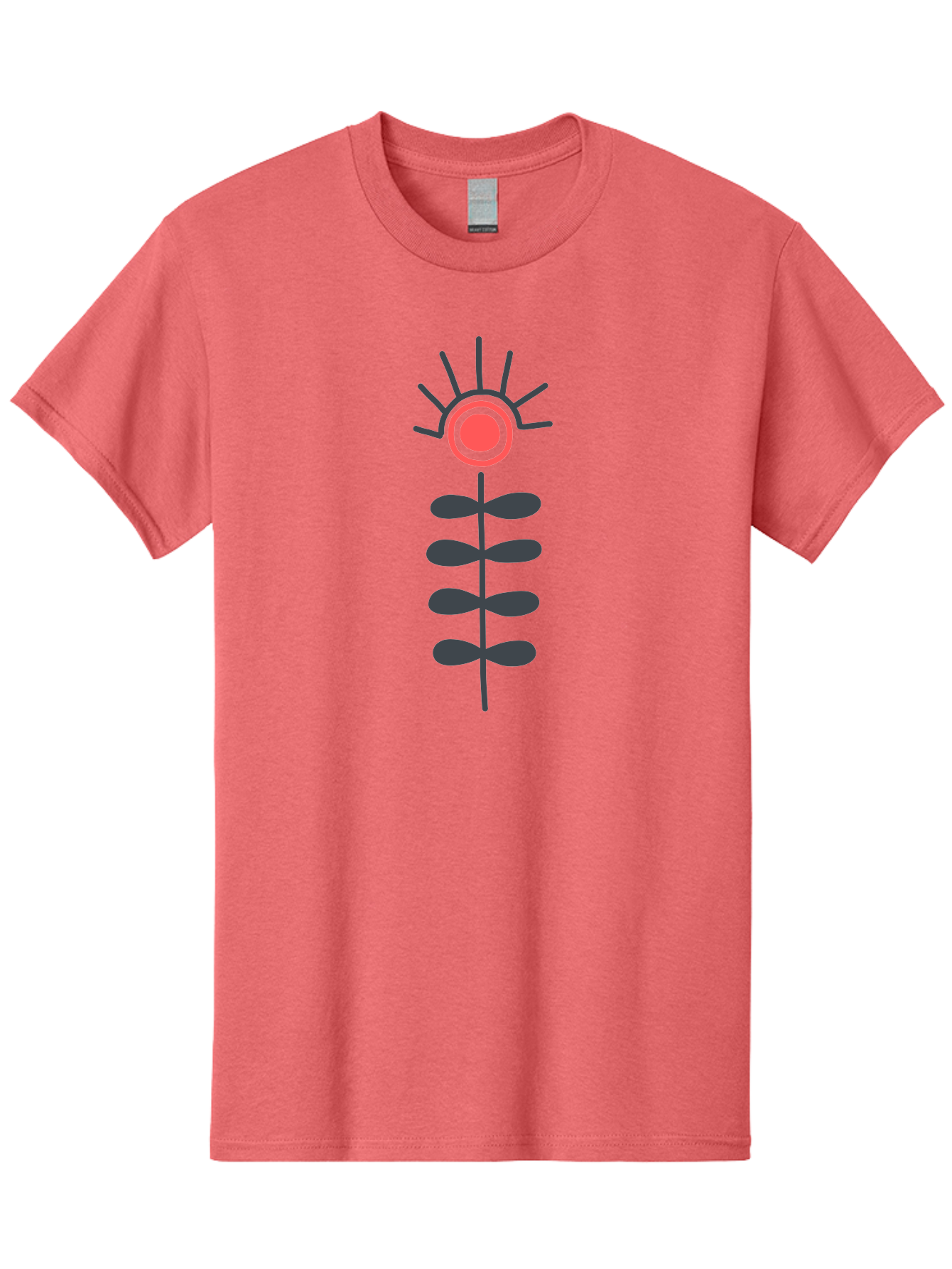 Flower Men'S Graphic Tee, 100% Cotton, Comfortable Casual Summer Wear, Machine Washable, Simple Flower Design, Minimalist Art, Floral Illustration, Graphic Icon, Modern Botanical, Stylized Bloom, Simple Shapes Aab742