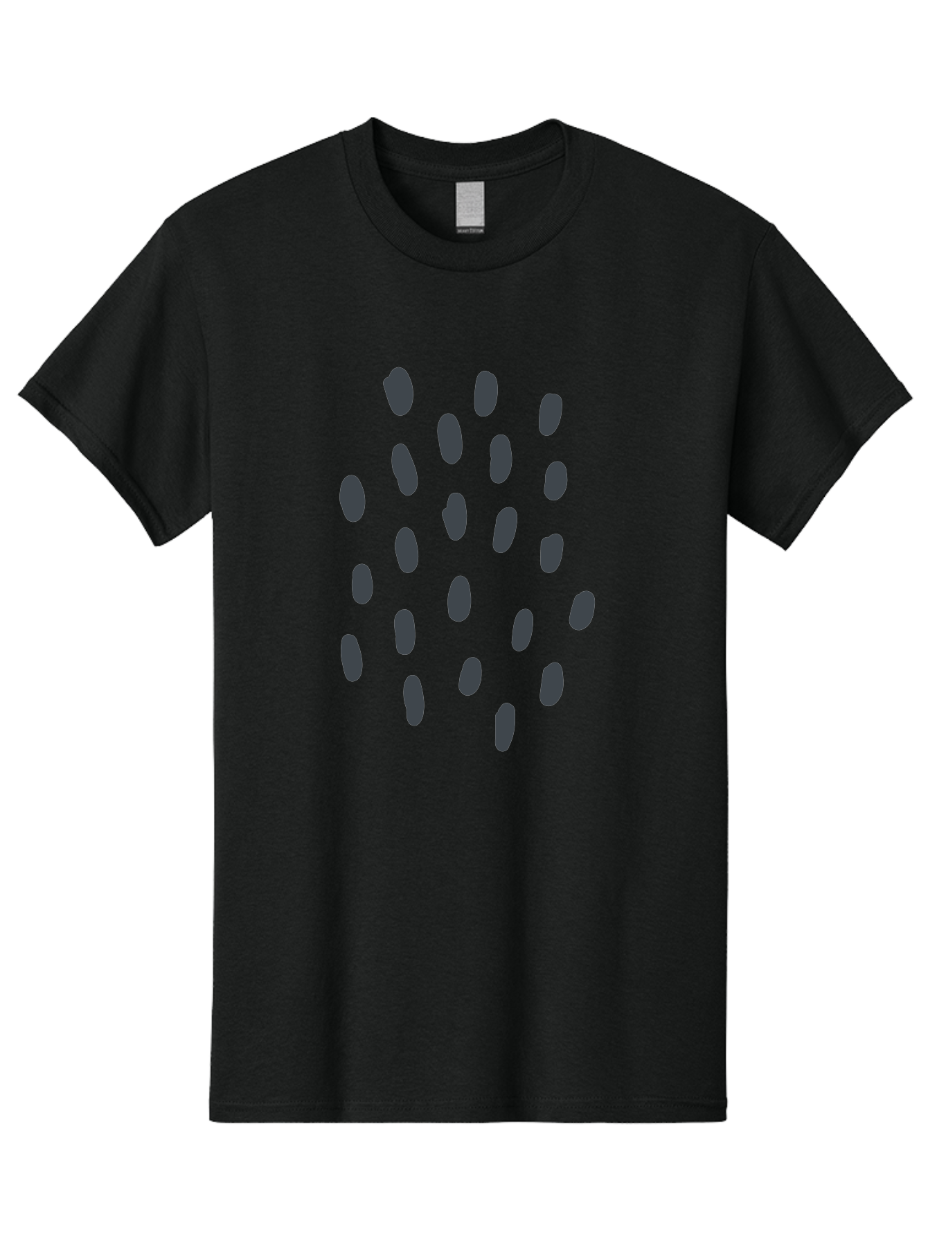 Grey-Stones Men'S Graphic Tee, 100% Cotton, Comfortable Casual Summer Wear, Machine Washable, Hand-Drawn Seeds, Scattered Elements, Organic Shapes, Dark Grey Illustrations, Whimsical Art, Abstract Composition, Unique Design Elements, Aab754