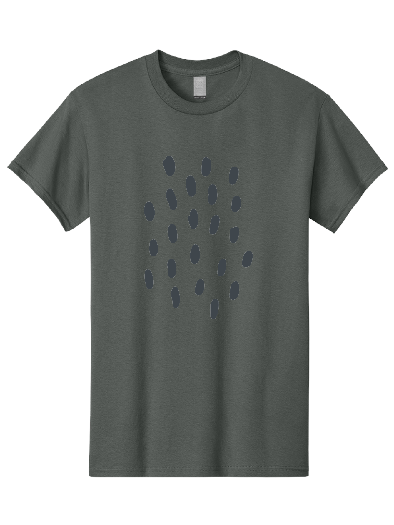 Grey-Stones Men'S Graphic Tee, 100% Cotton, Comfortable Casual Summer Wear, Machine Washable, Hand-Drawn Seeds, Scattered Elements, Organic Shapes, Dark Grey Illustrations, Whimsical Art, Abstract Composition, Unique Design Elements, Aab754