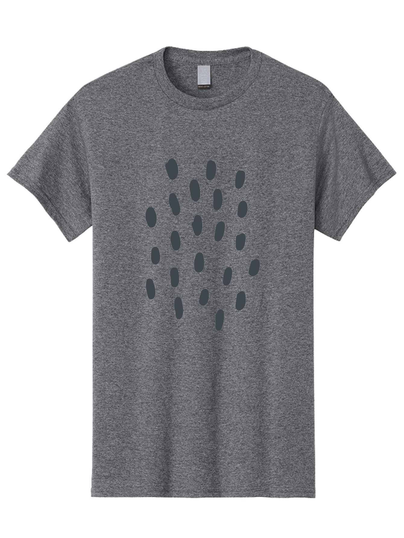 Grey-Stones Men'S Graphic Tee, 100% Cotton, Comfortable Casual Summer Wear, Machine Washable, Hand-Drawn Seeds, Scattered Elements, Organic Shapes, Dark Grey Illustrations, Whimsical Art, Abstract Composition, Unique Design Elements, Aab754