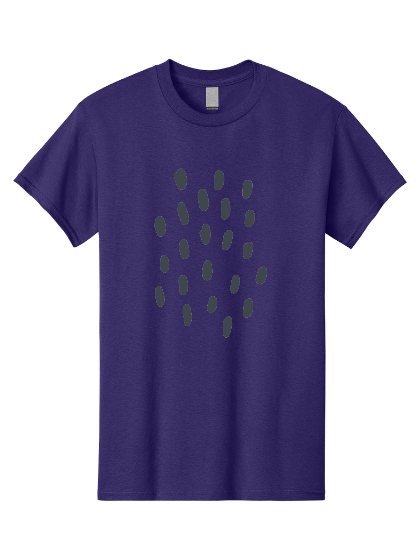 Grey-Stones Men'S Graphic Tee, 100% Cotton, Comfortable Casual Summer Wear, Machine Washable, Hand-Drawn Seeds, Scattered Elements, Organic Shapes, Dark Grey Illustrations, Whimsical Art, Abstract Composition, Unique Design Elements, Aab754