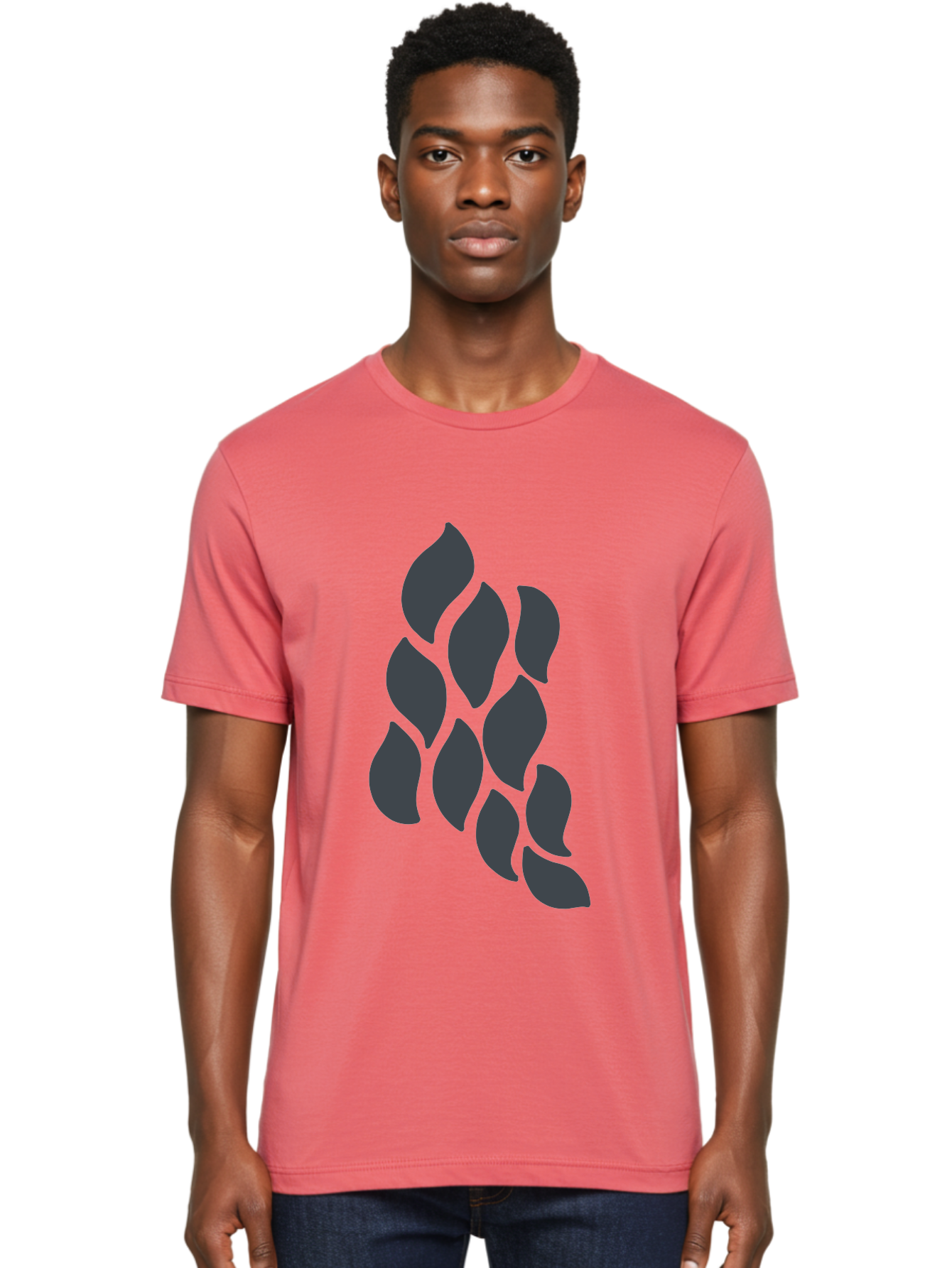 Hops Men'S Graphic Tee, 100% Cotton, Comfortable Casual Summer Wear, Machine Washable, Hop Plant, Beer Ingredient, Brewing Process, Dark Silhouette, Neon Green Background, Leaves, Craft Beer, Hop Flowers Aab756