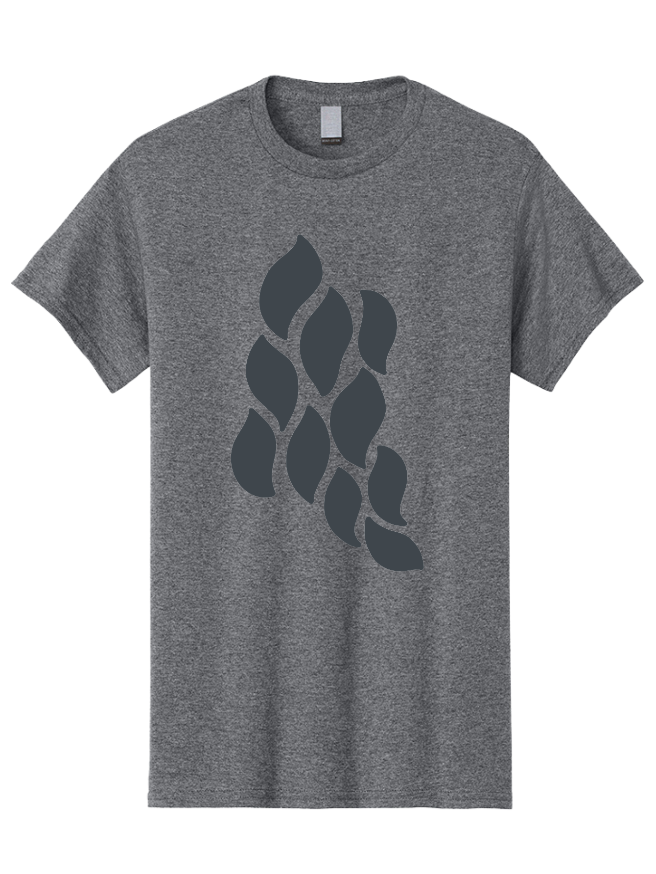 Hops Men'S Graphic Tee, 100% Cotton, Comfortable Casual Summer Wear, Machine Washable, Hop Plant, Beer Ingredient, Brewing Process, Dark Silhouette, Neon Green Background, Leaves, Craft Beer, Hop Flowers Aab756