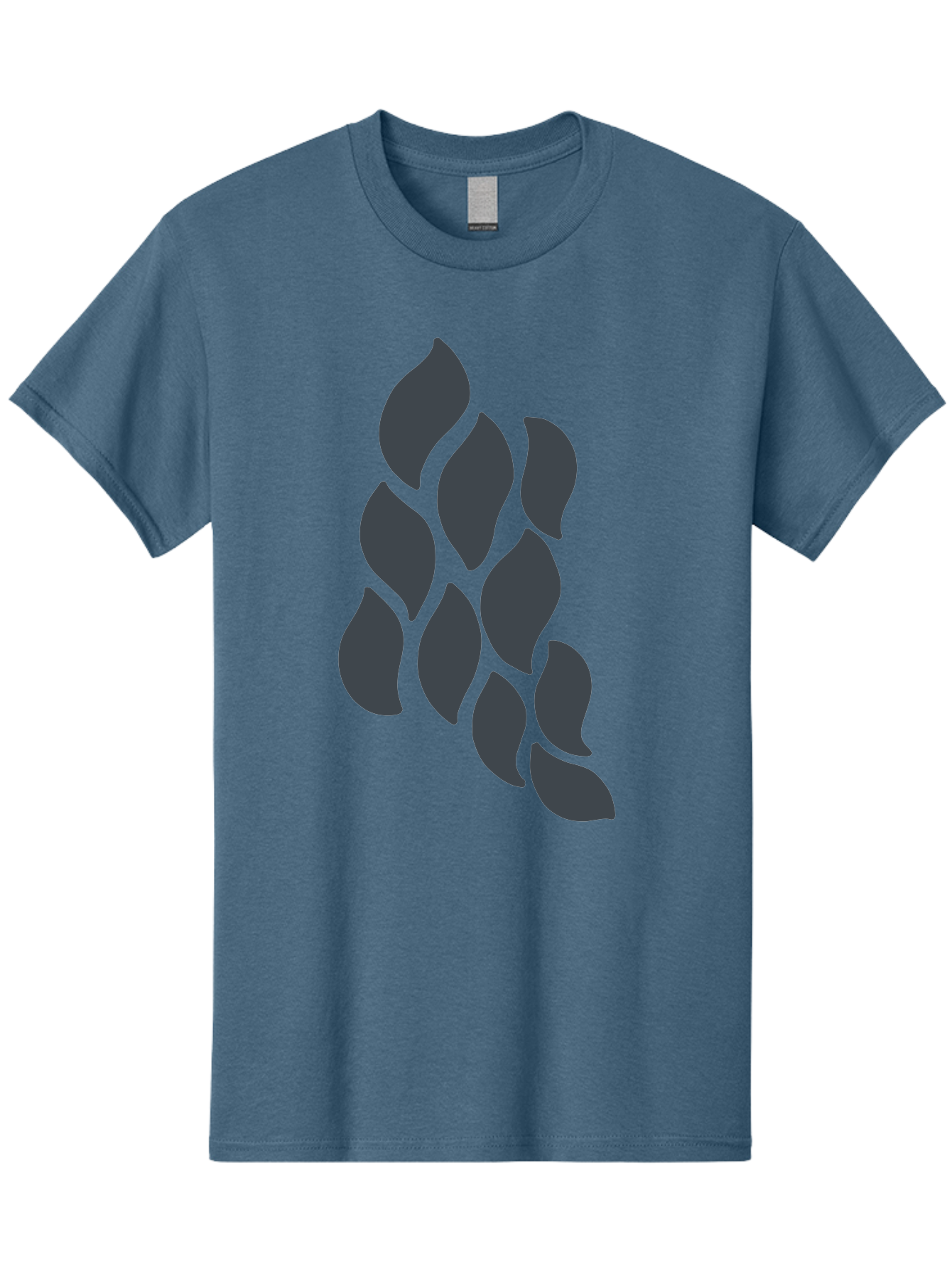 Hops Men'S Graphic Tee, 100% Cotton, Comfortable Casual Summer Wear, Machine Washable, Hop Plant, Beer Ingredient, Brewing Process, Dark Silhouette, Neon Green Background, Leaves, Craft Beer, Hop Flowers Aab756