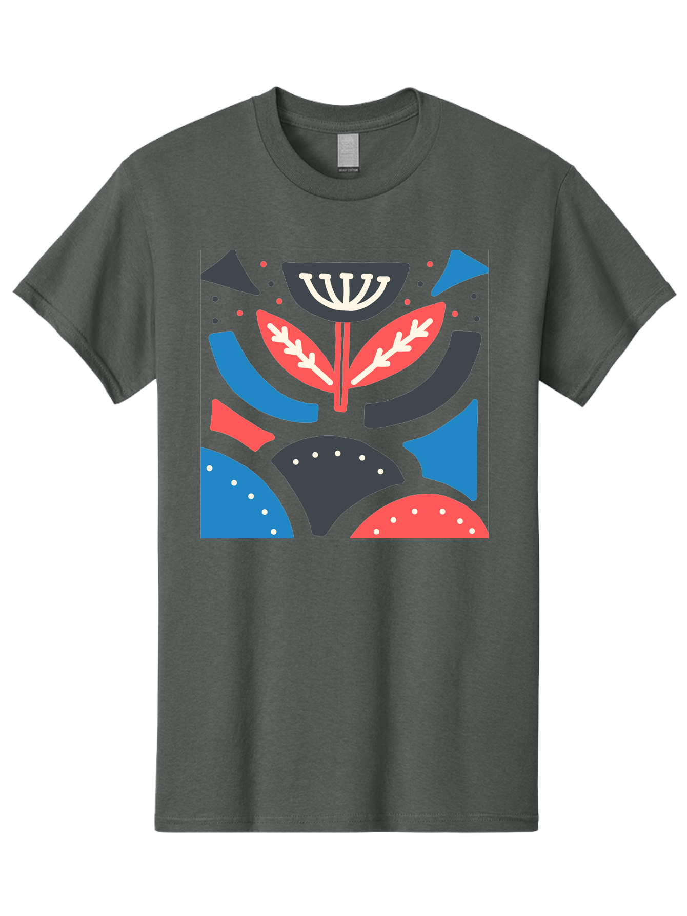 Menorah-Illustration Men'S Graphic Tee, 100% Cotton, Comfortable Casual Summer Wear, Machine Washable, Menorah Illustration, Abstract Floral Design, Hanukkah Symbol, Festive Atmosphere, Jewish Tradition, Holiday Celebration, Aab764
