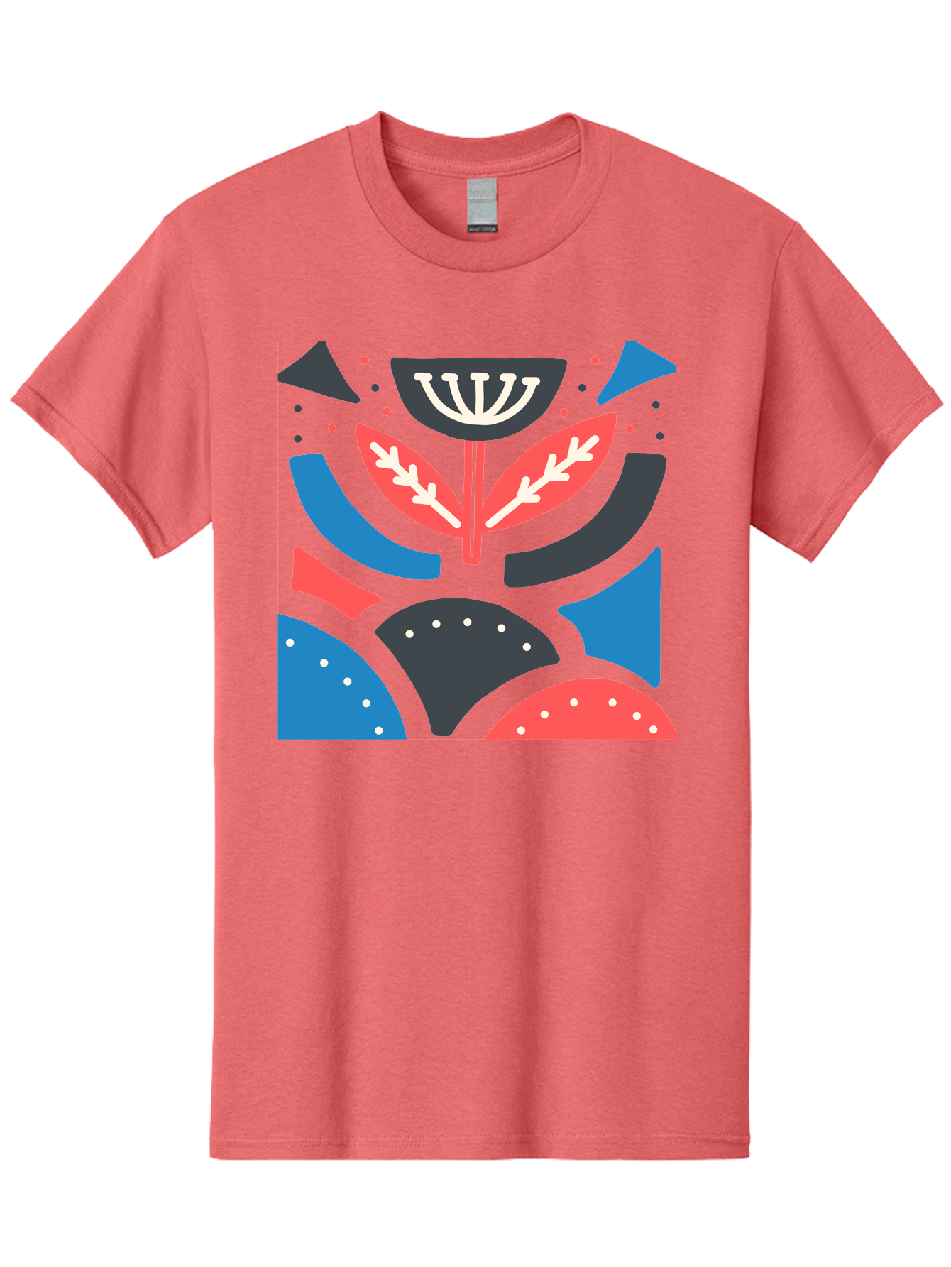 Menorah-Illustration Men'S Graphic Tee, 100% Cotton, Comfortable Casual Summer Wear, Machine Washable, Menorah Illustration, Abstract Floral Design, Hanukkah Symbol, Festive Atmosphere, Jewish Tradition, Holiday Celebration, Aab764